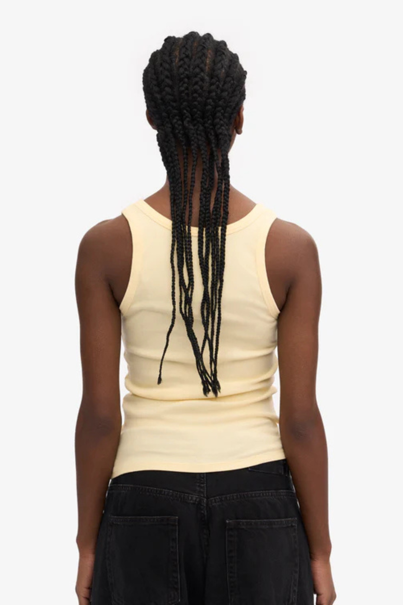 ORGANIC RIB TANK TOP WOMEN - SOFT YELLOW