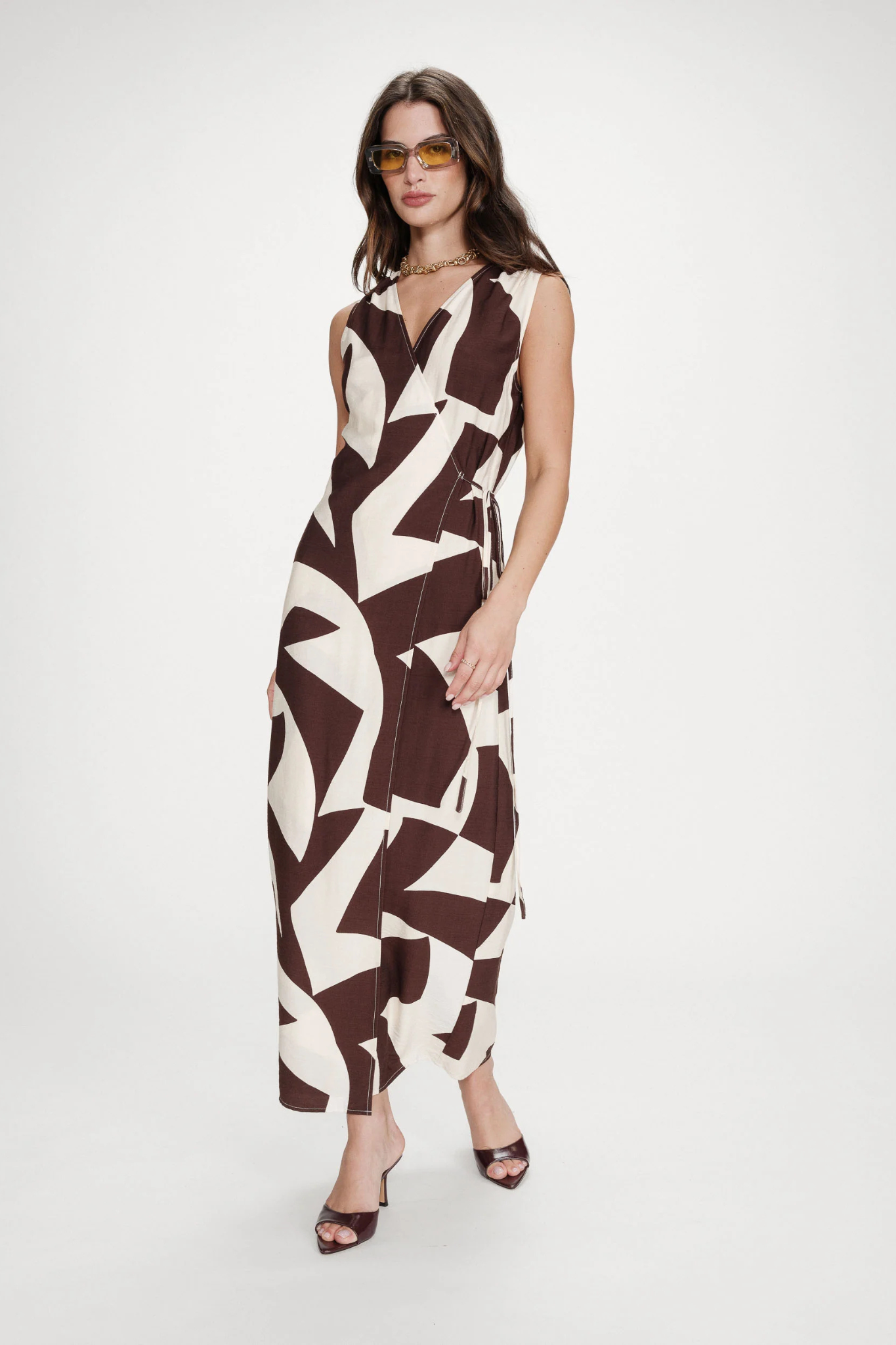 VELLINE DRESS - CHOCOLAT