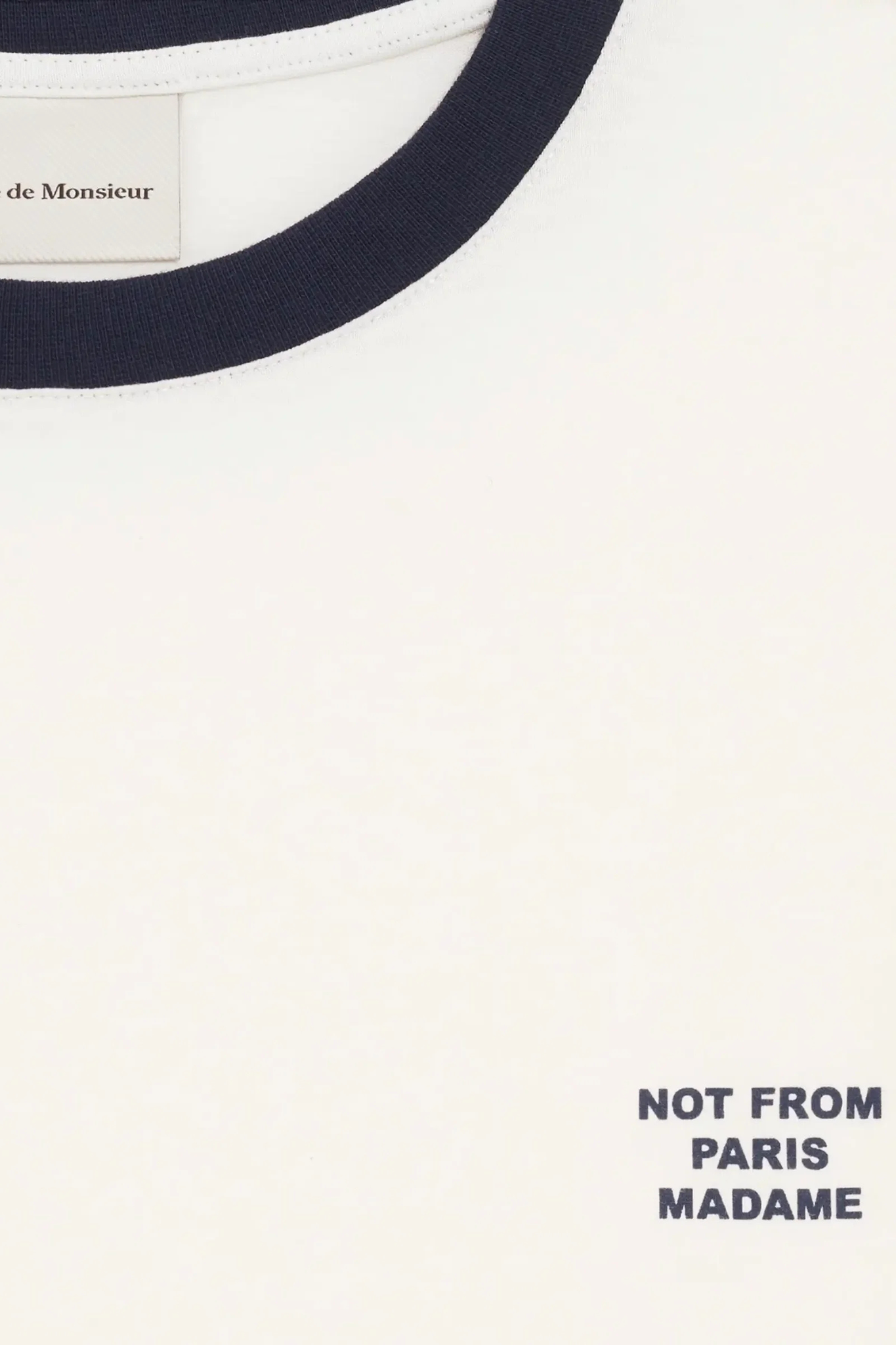 CONTRASTED SLOGAN T-SHIRT - OFF WHITE