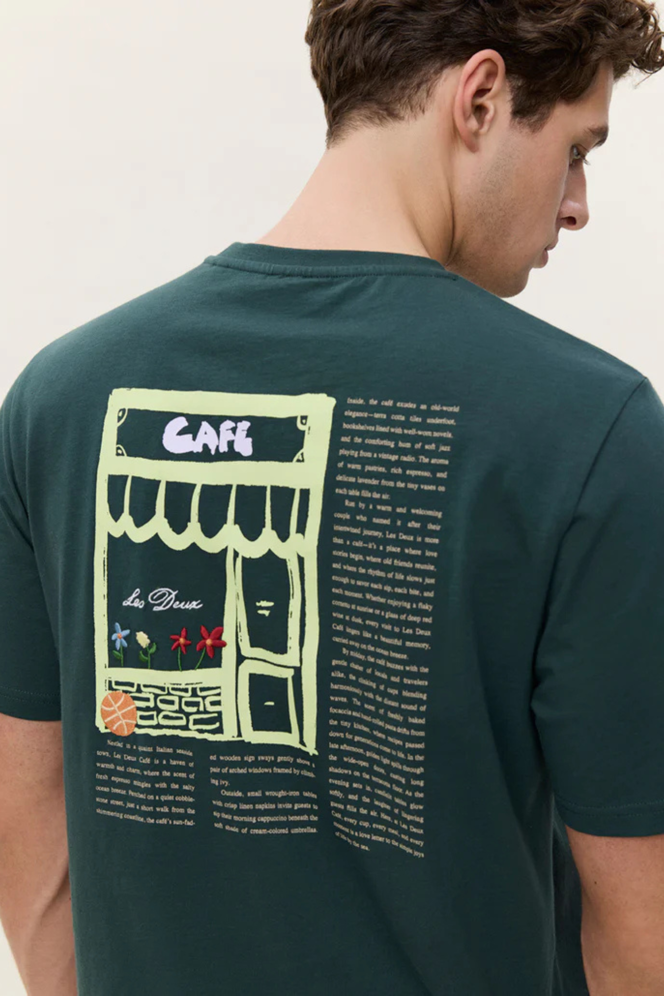 CAFÉ T-SHIRT - PINE GREEN