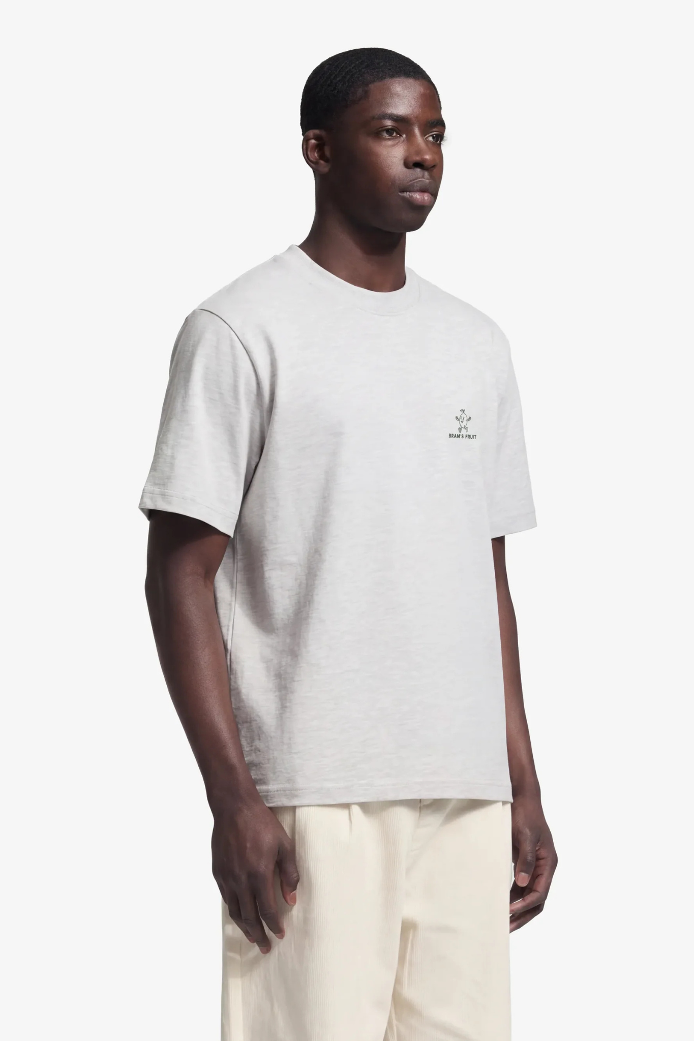 LEMON OUTLINE T-SHIRT - GREY MELANGE
