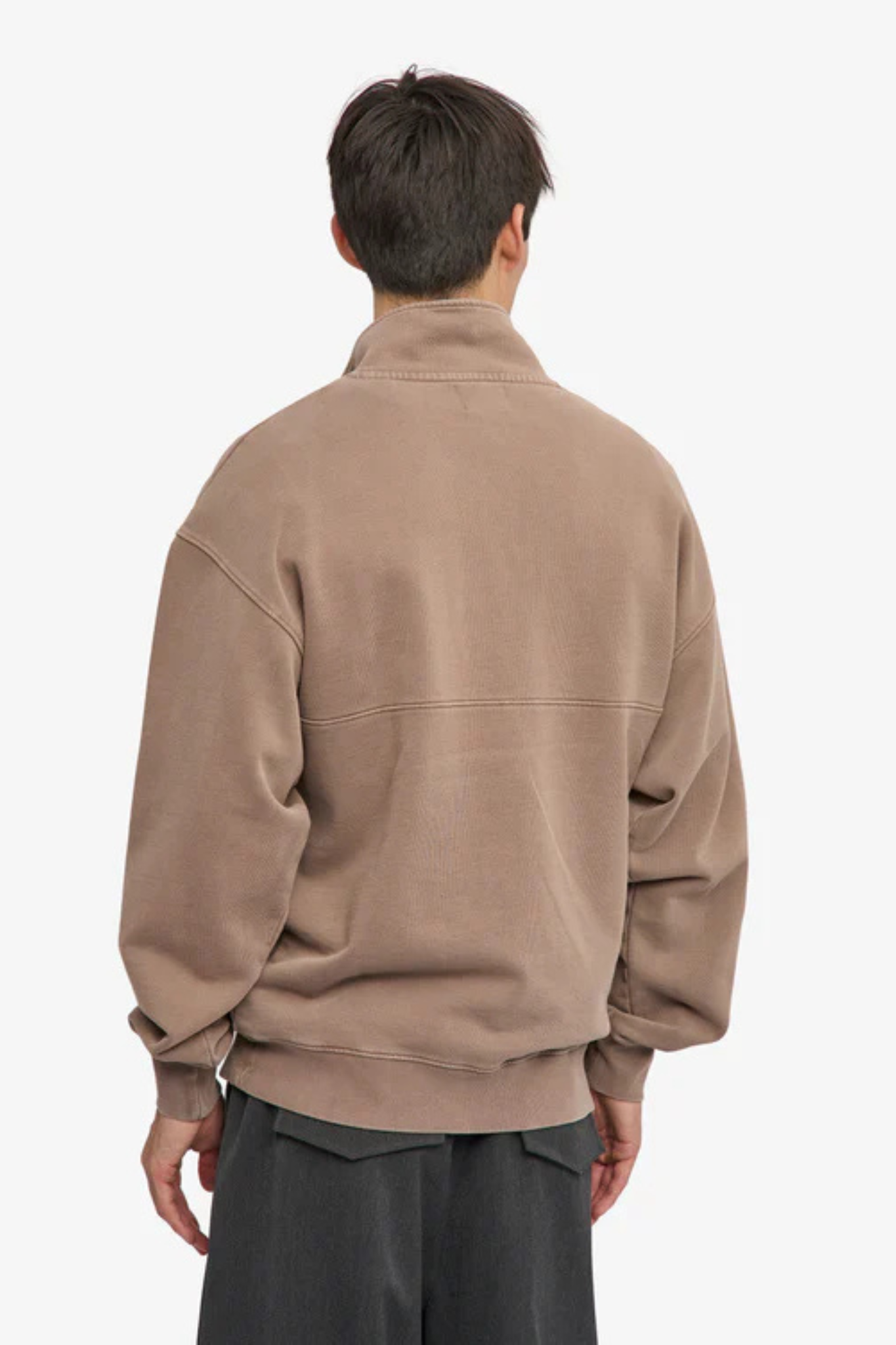 ORGANIC QUARTER ZIP - FADED KHAKI