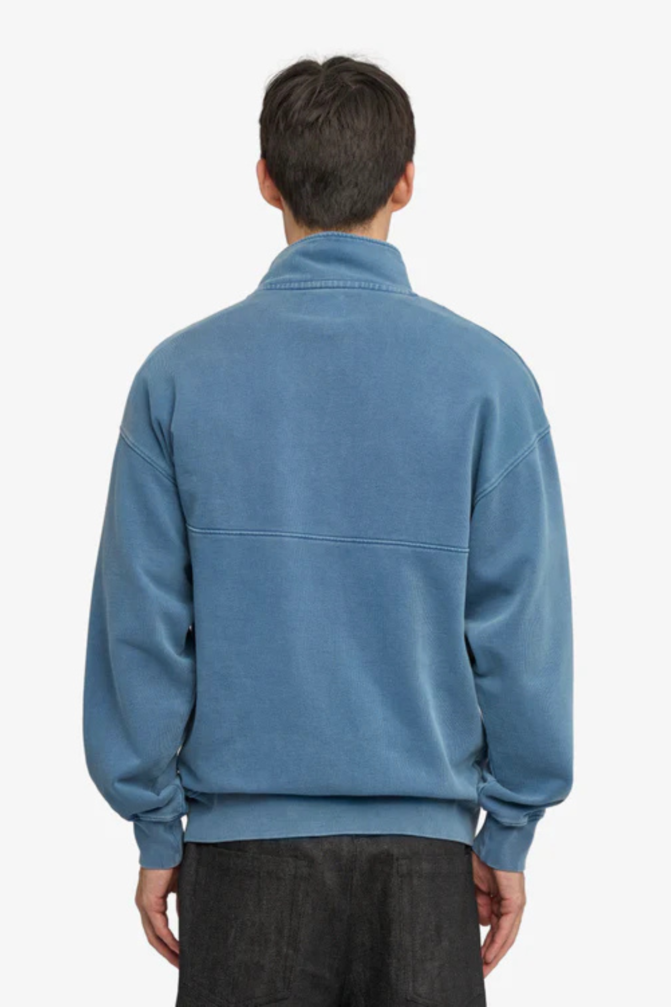 ORGANIC QUARTER ZIP - FADED INDIGO