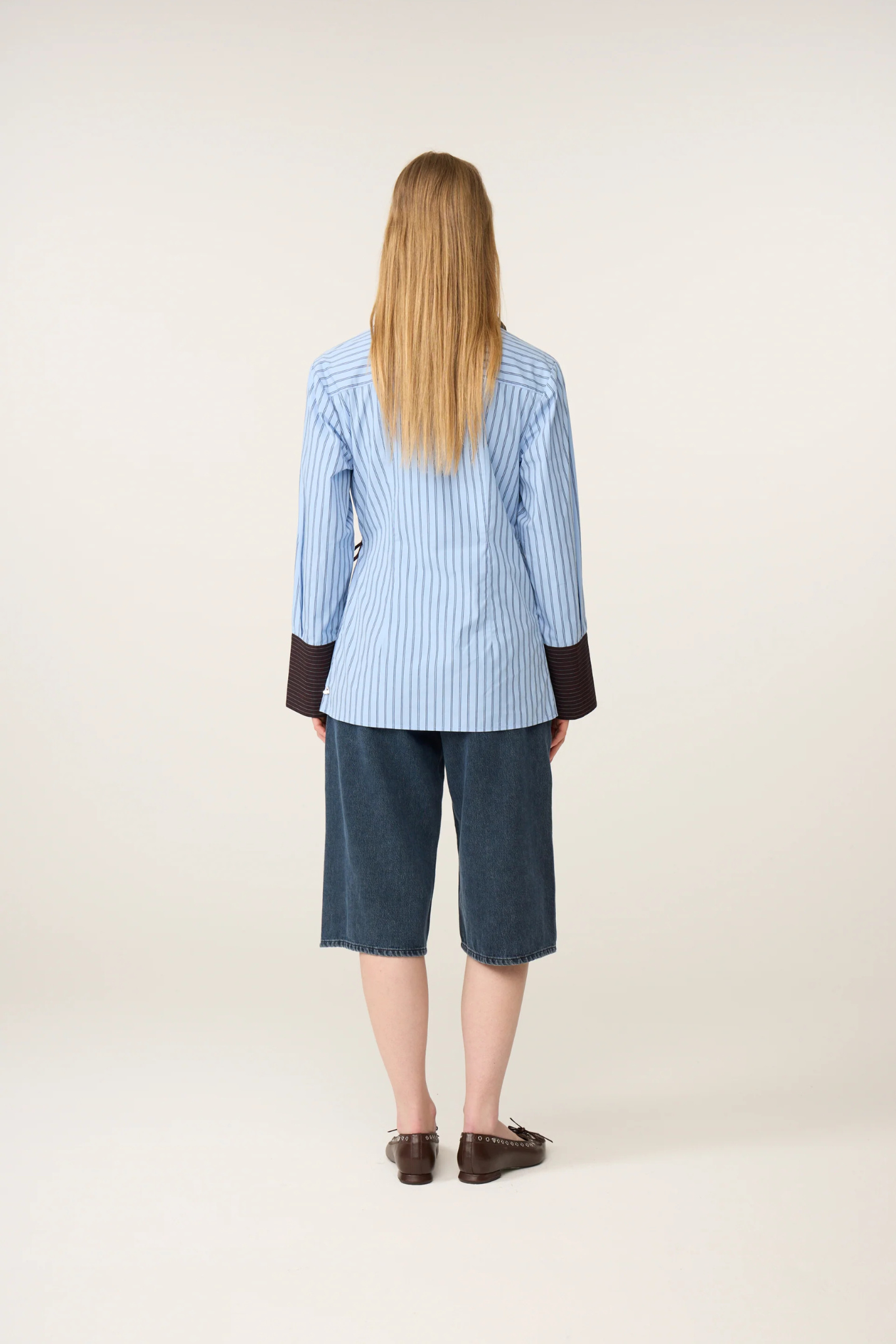 TAMAR BLOUSE - BROWN MADDIE STRIPE