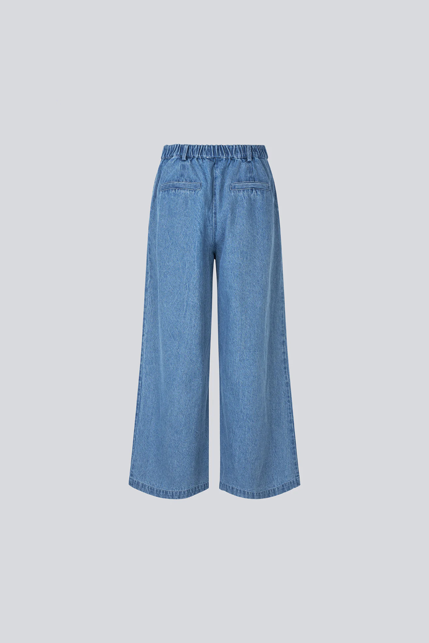 Modstrom minni pants in light blue. Back flatlay view