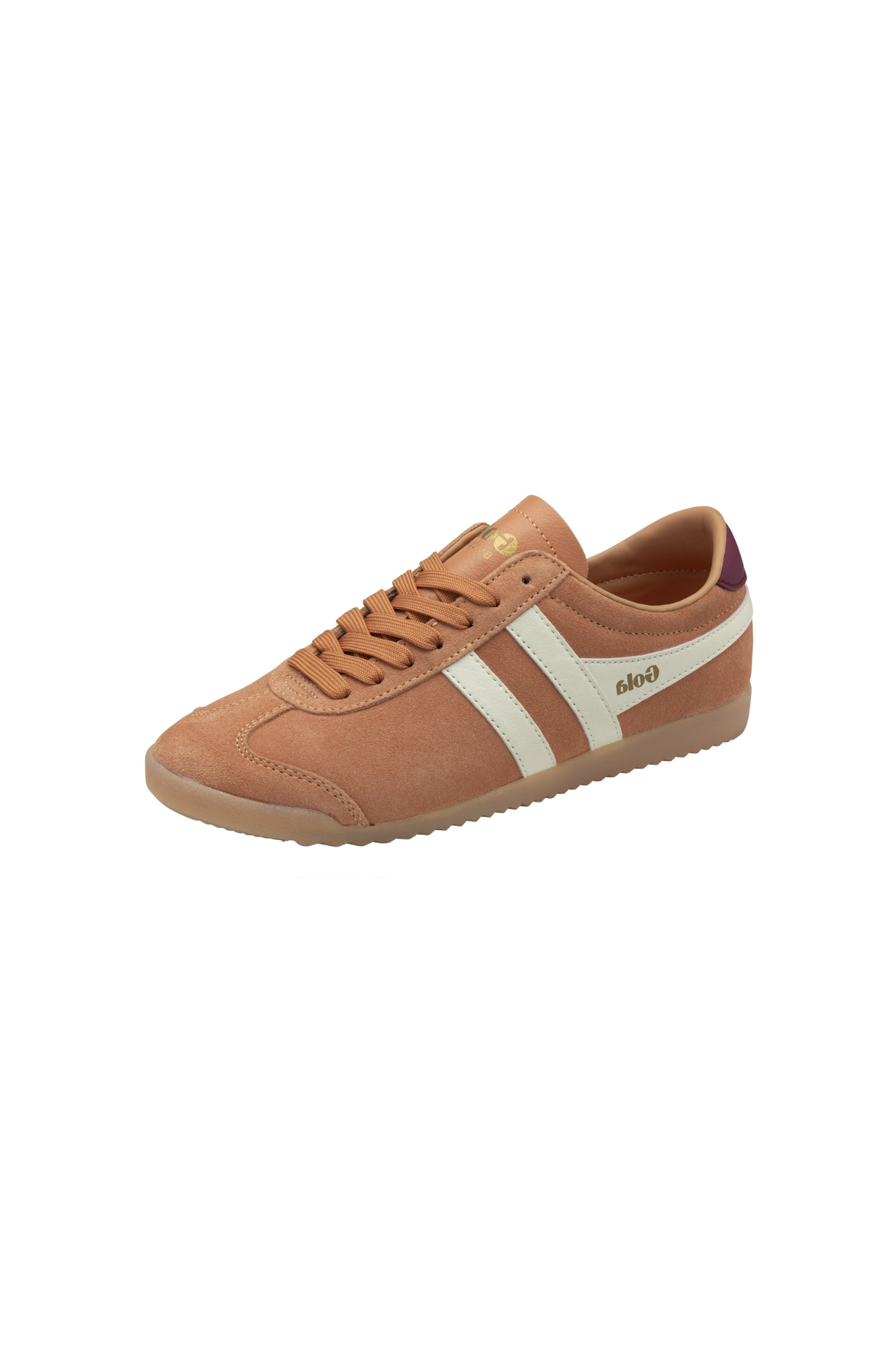 GOLA BULLET SUEDE - TERRACOTTA/O.WHITE/PALE GUM. Side view