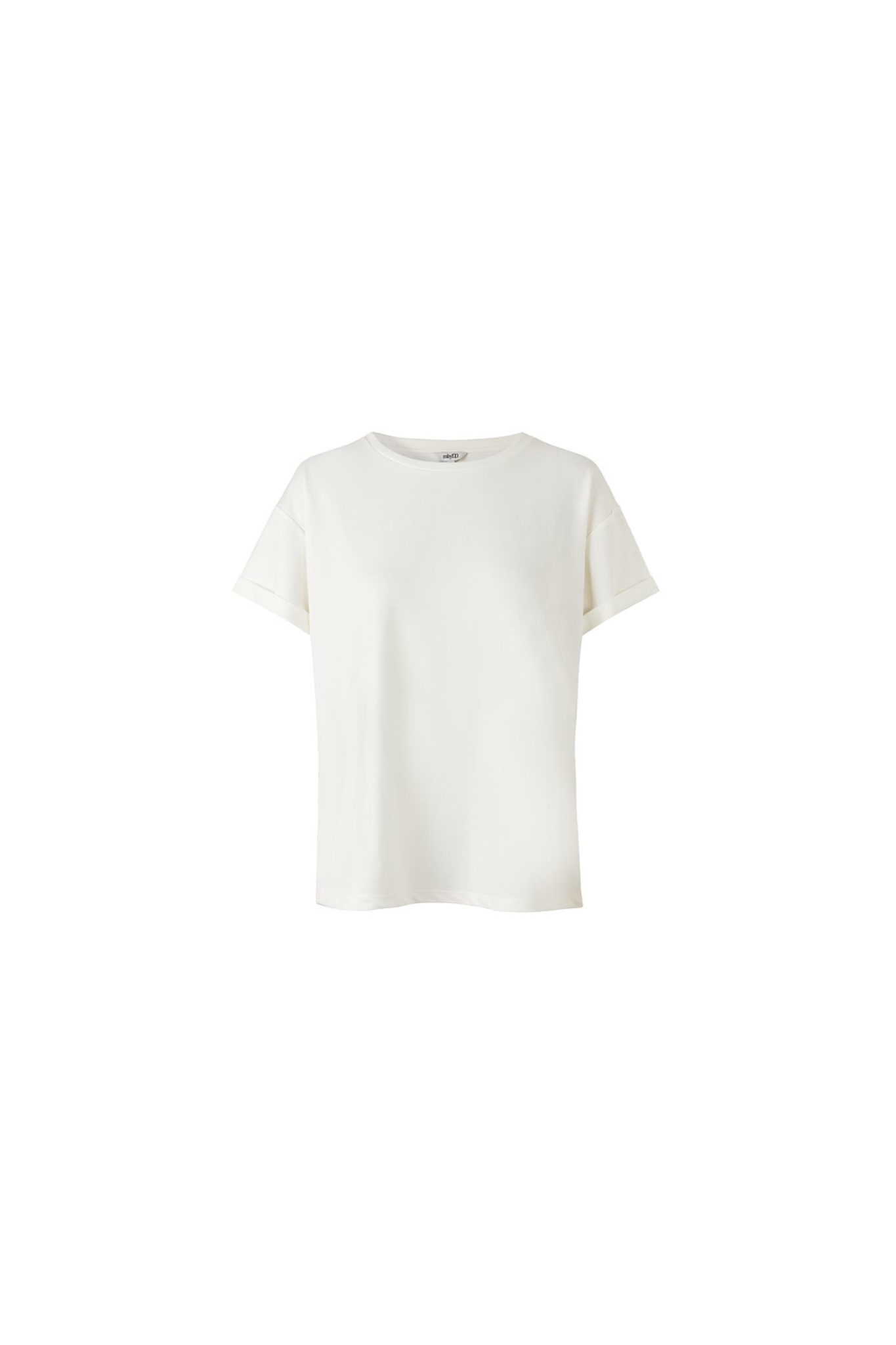 MBYM amana bosko t-shirt in white/sugar. Front flatlay view