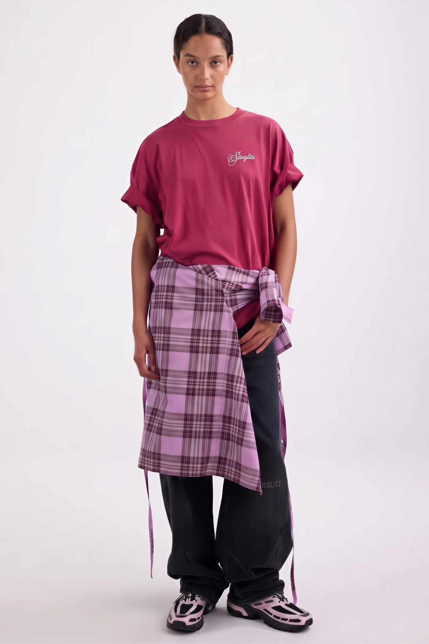 RENZO OVERSIZED T-SHIRT - RED