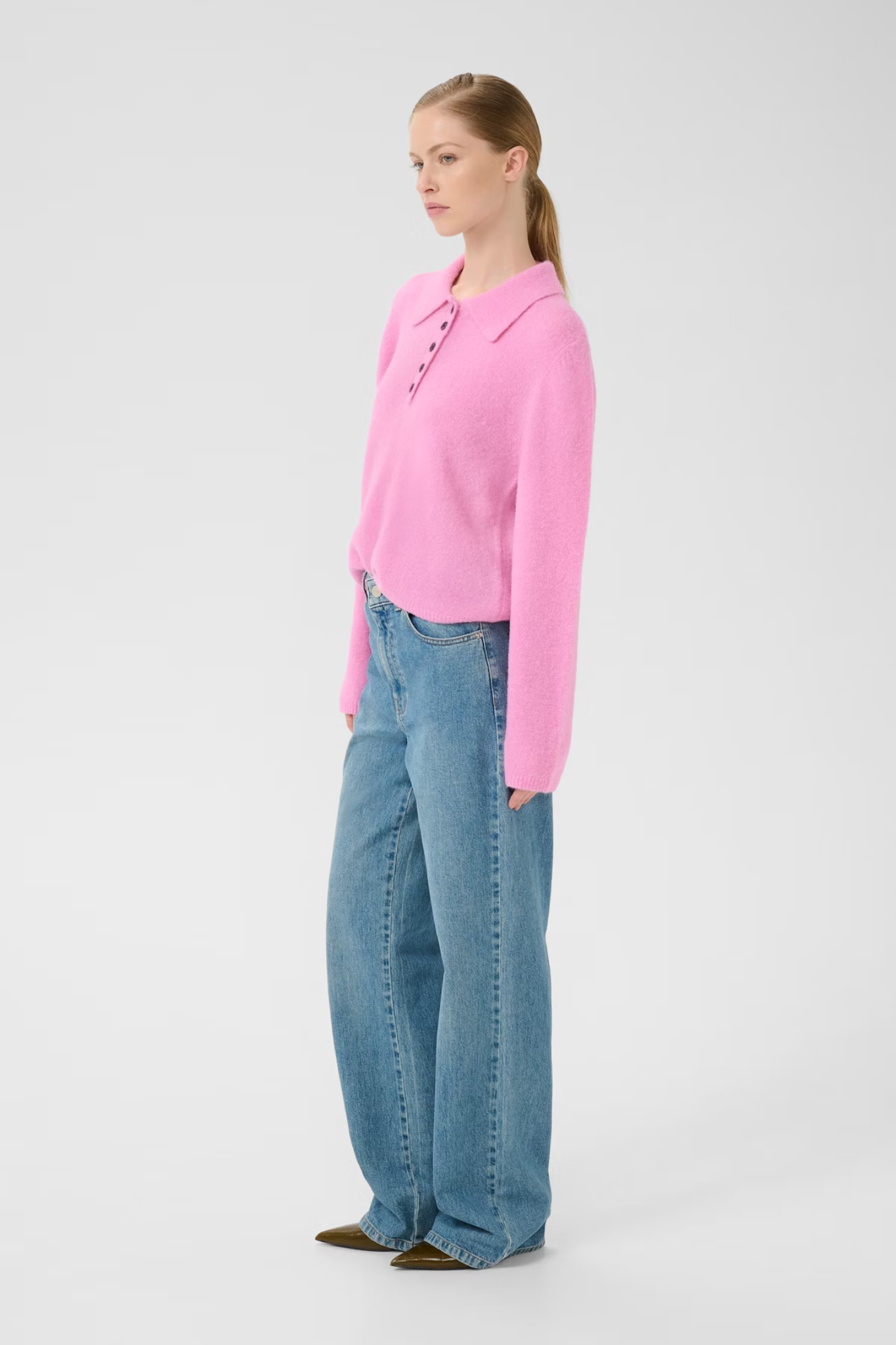 ALPHA POLO PULLOVER - BEGONIA MELANGE
