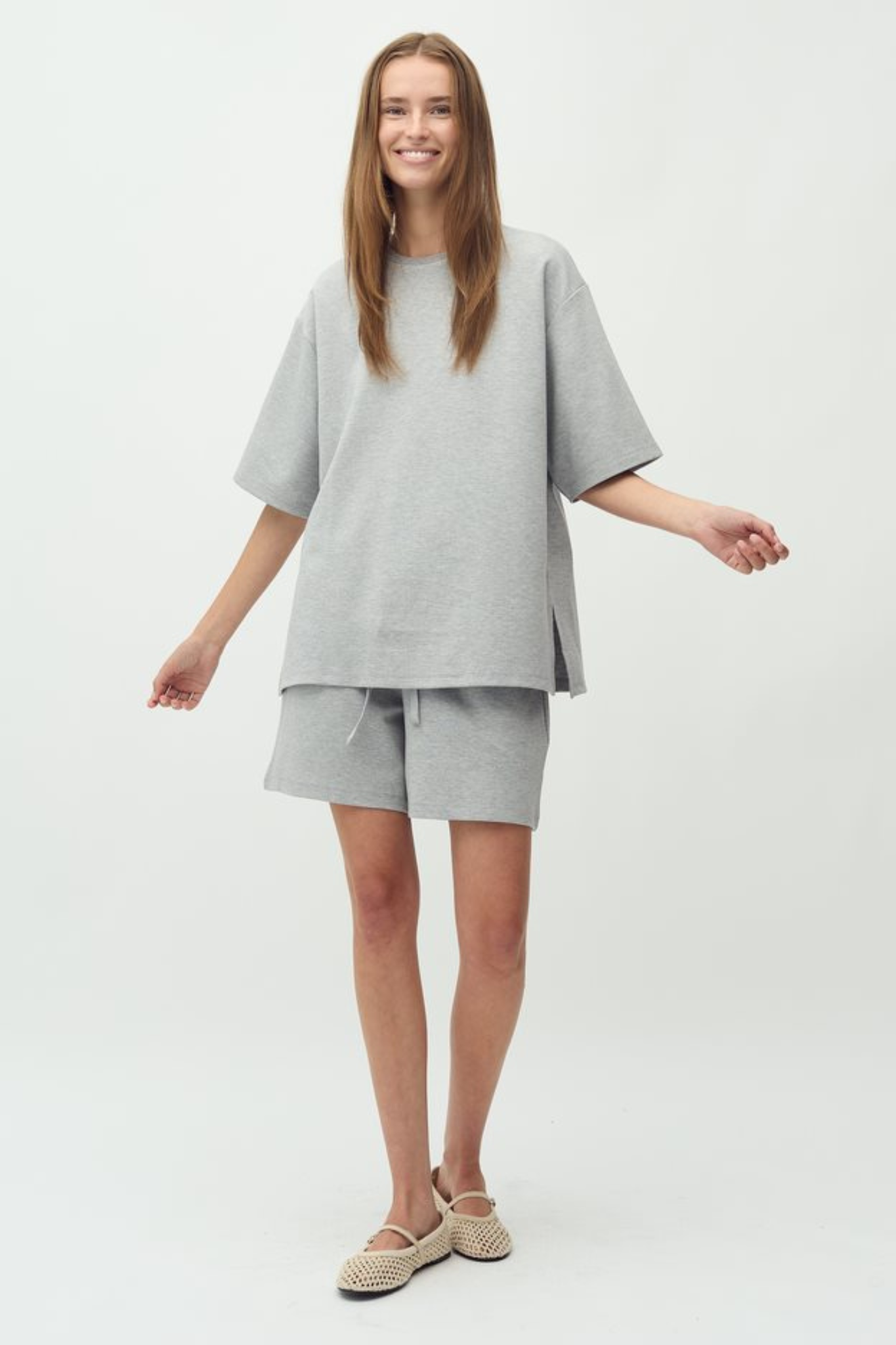 EMRYLIS BETSY T-SHIRT - LIGHT GREY MELANGE