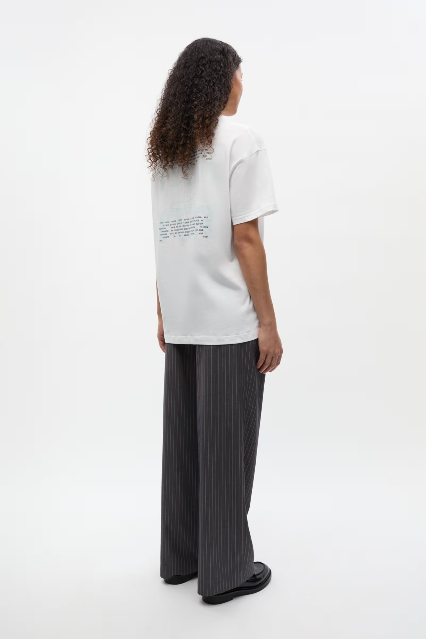 WILLA PANTS - GREY/WHITE PINSTRIPED