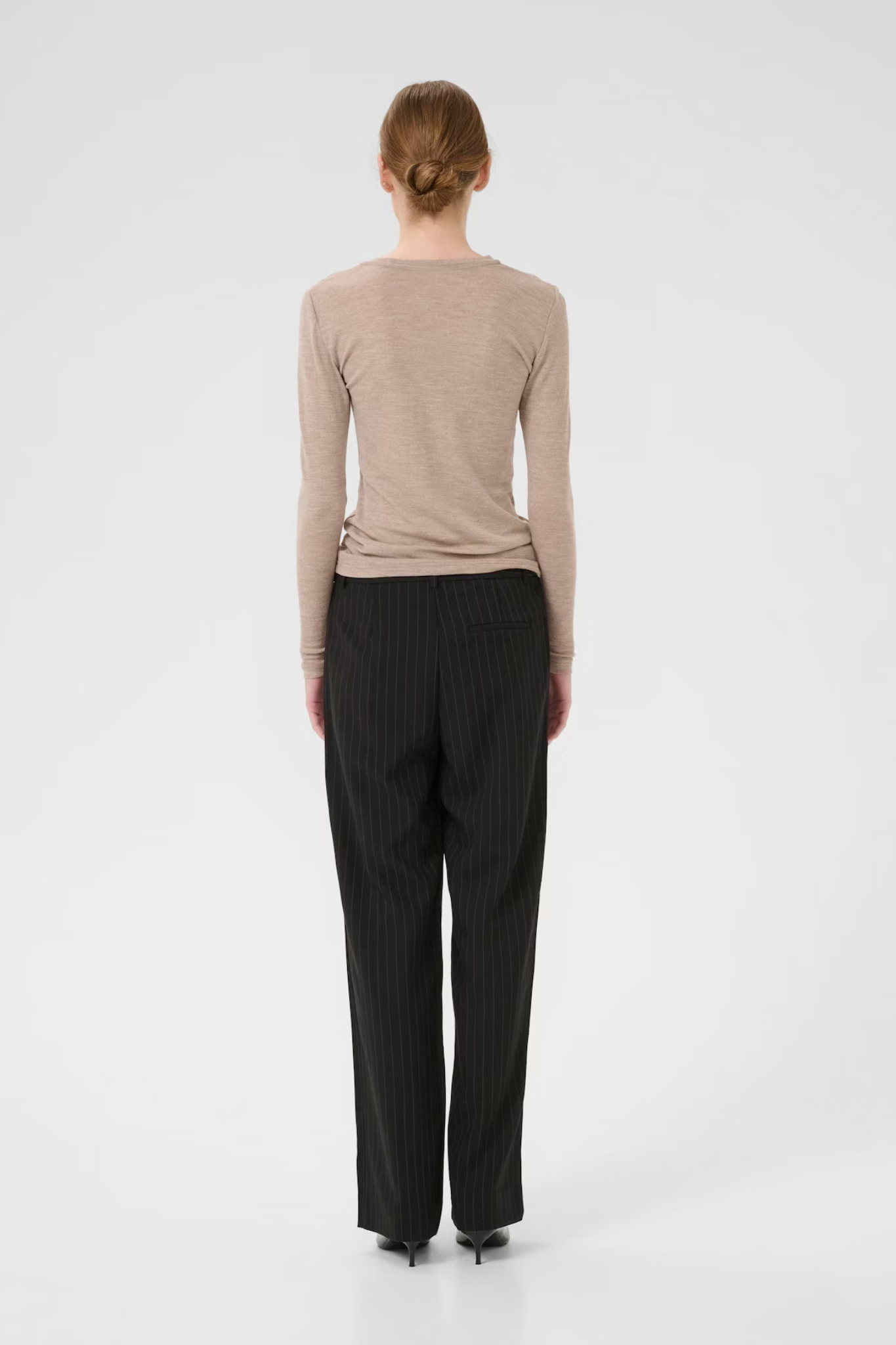 JOELLE MW PANTS - BLACK PINSTRIPE