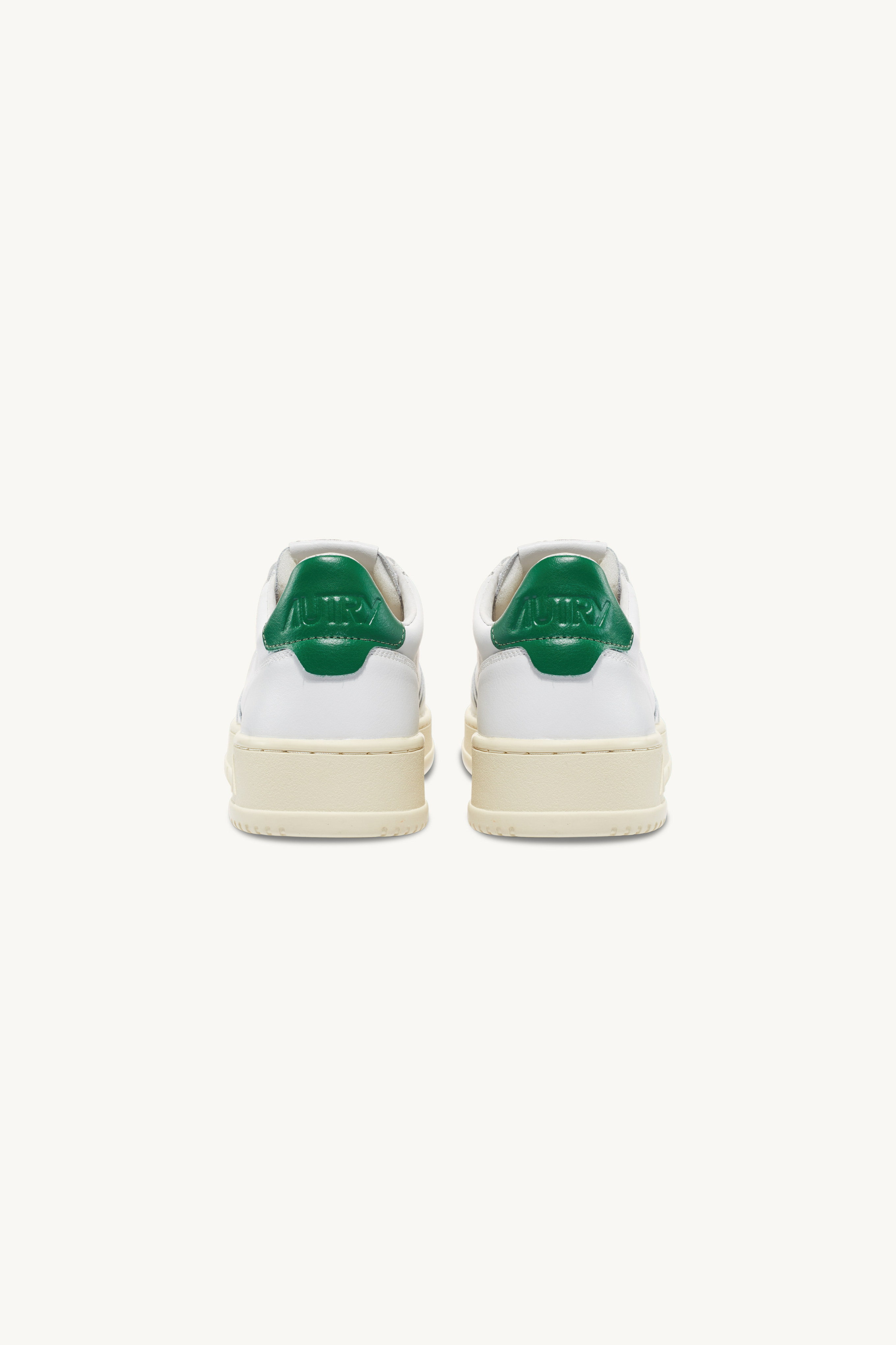 AULM-LL20 - MEDALIST LOW SNEAKERS IN LEATHER WHITE AND GREEN