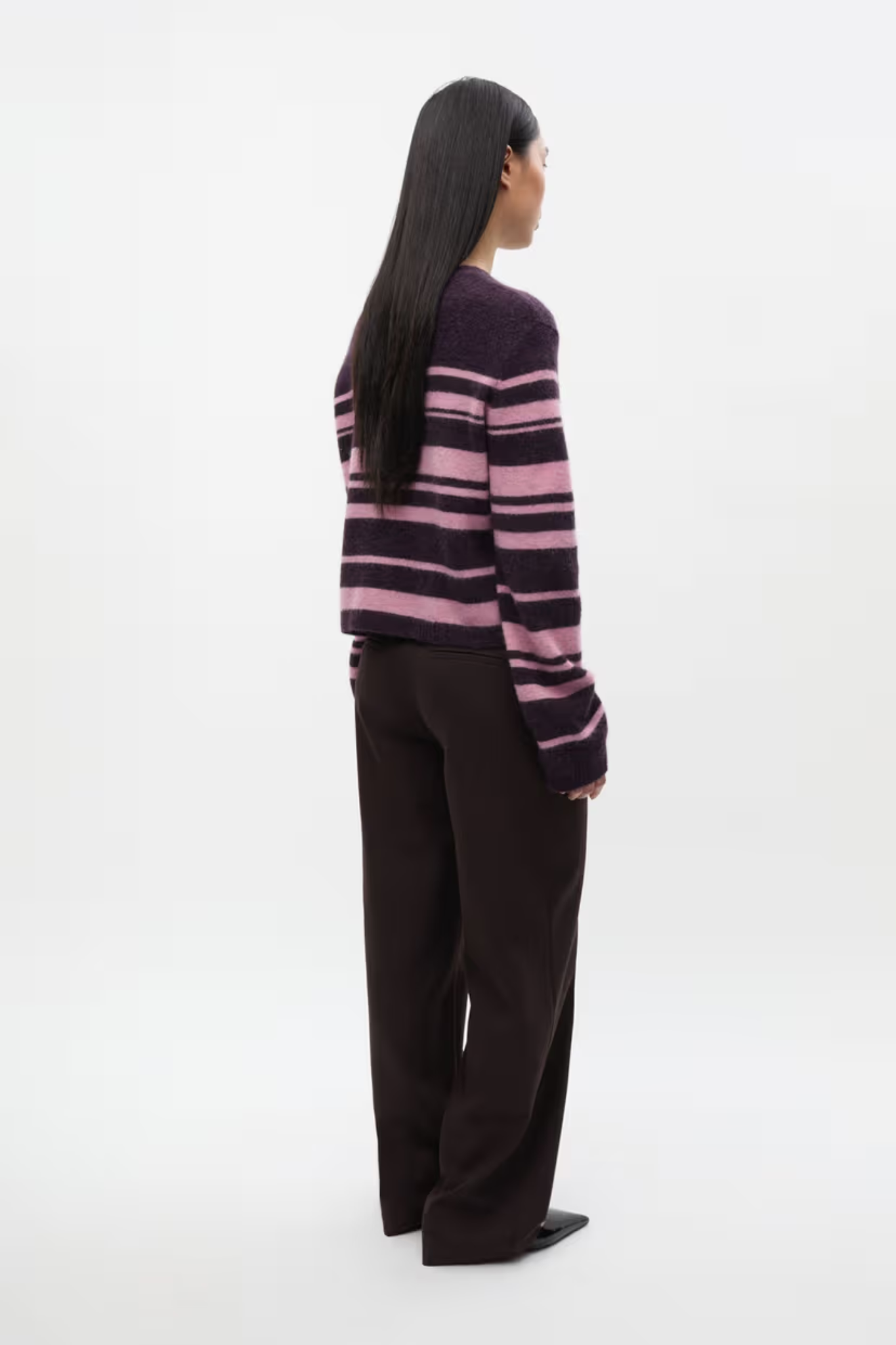 ADA LS CARDIGAN ST - BEGONIA STRIPE