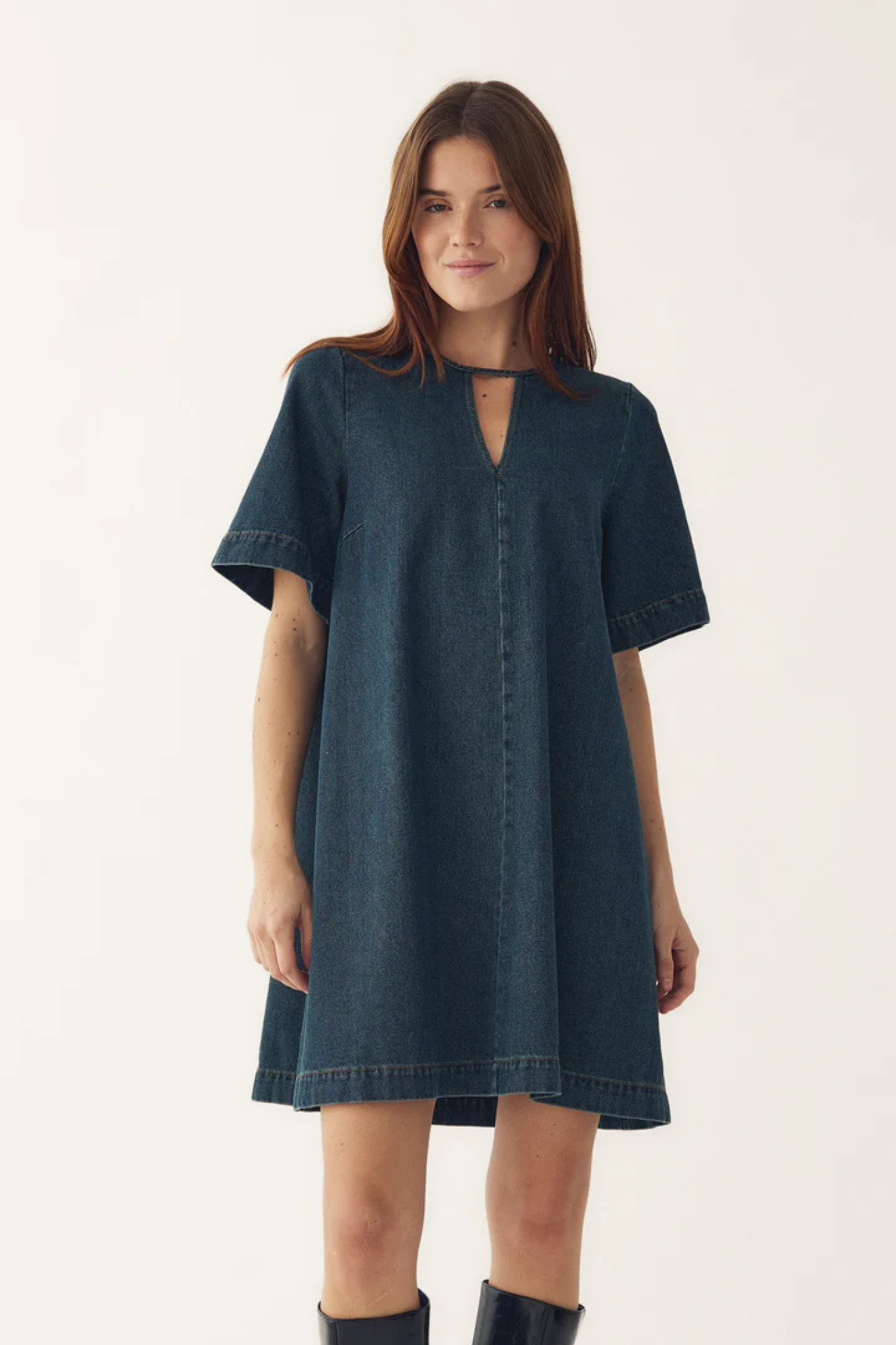 MAVIS DRESS - VINTAGE BLUE WASH