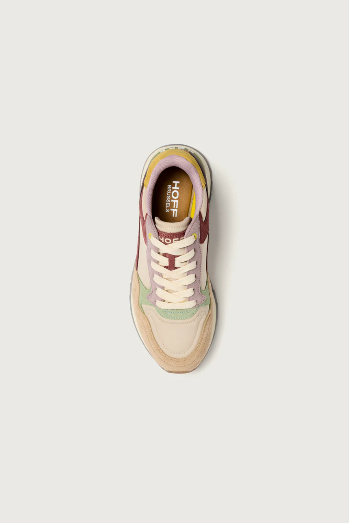 CITY BRUSSELS WOMEN SNEAKERS - BEIGE/GREEN/PURPLE