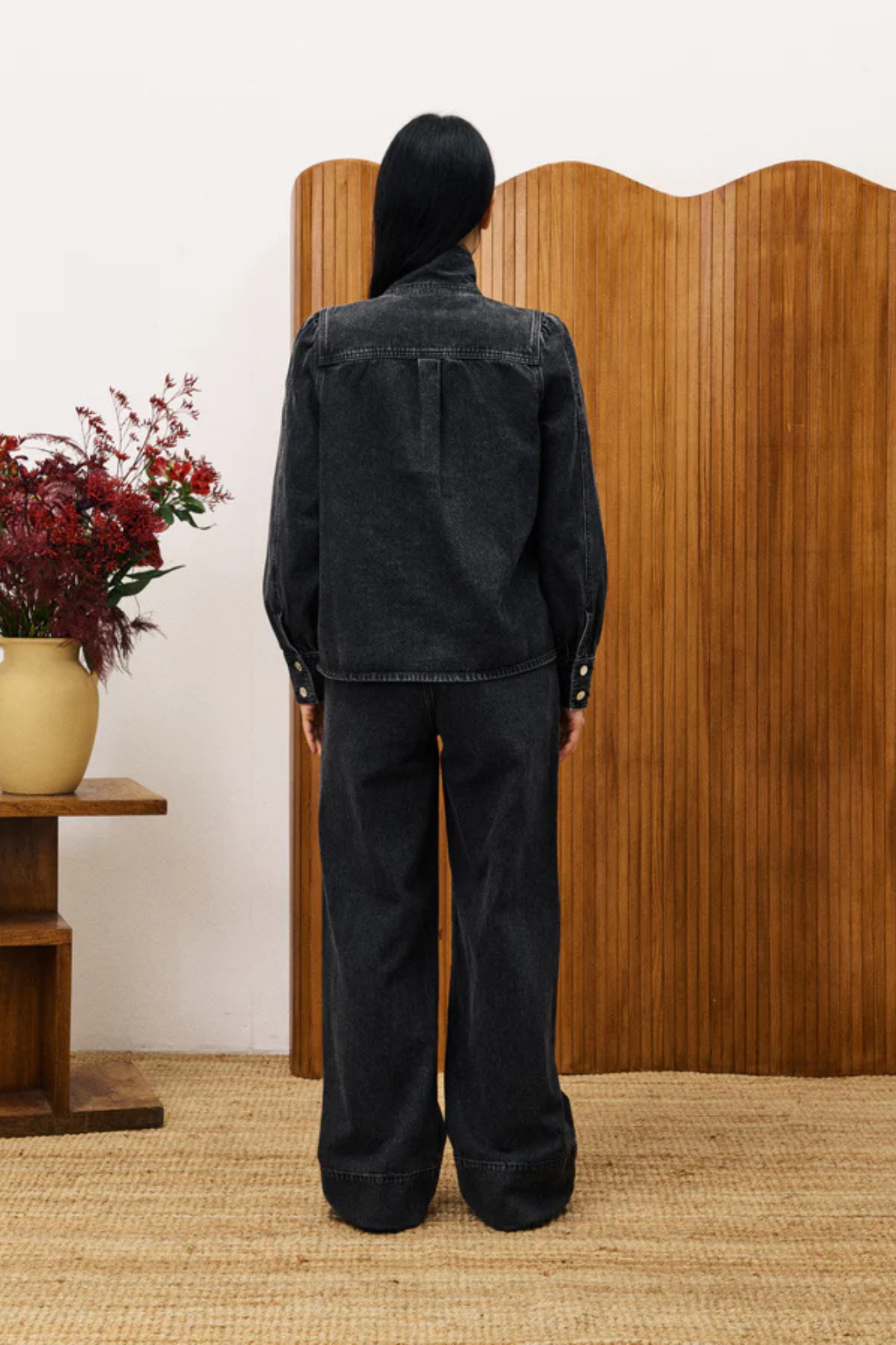 BOURGEONS BLOUSE - BLACK