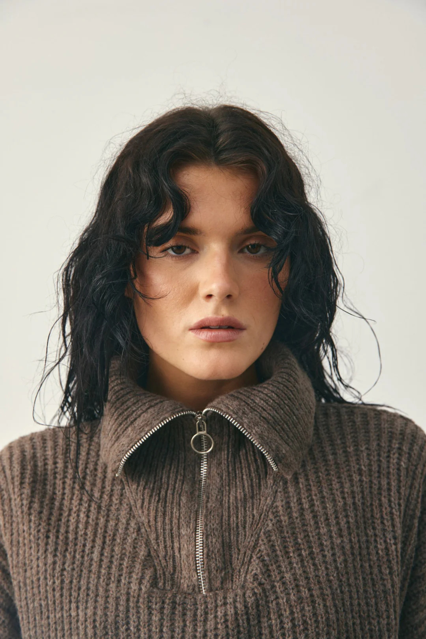 LESIA KNIT - TIMBER WOLF MELANGE