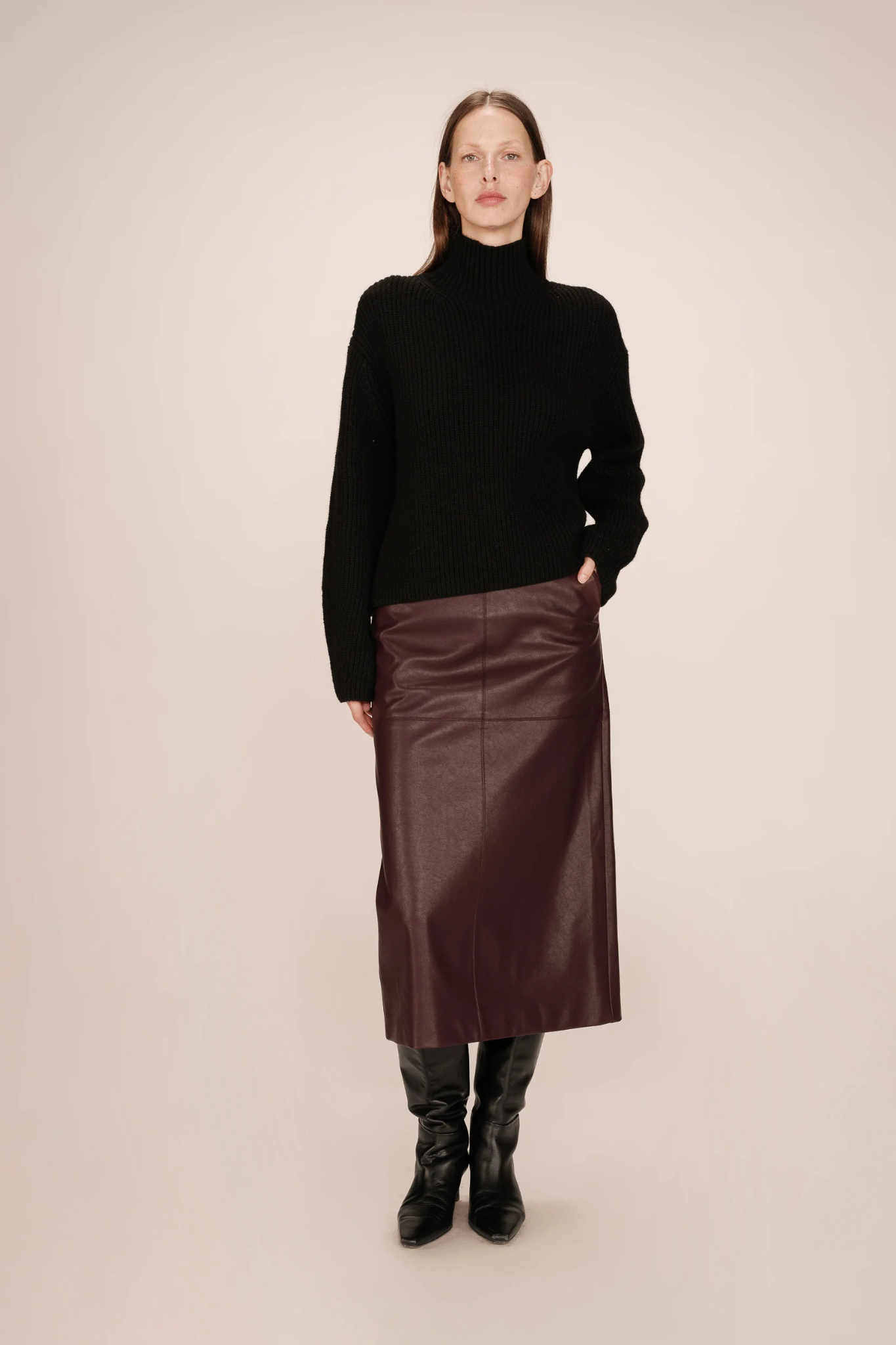 SIRENE SKIRT - BORDEAUX