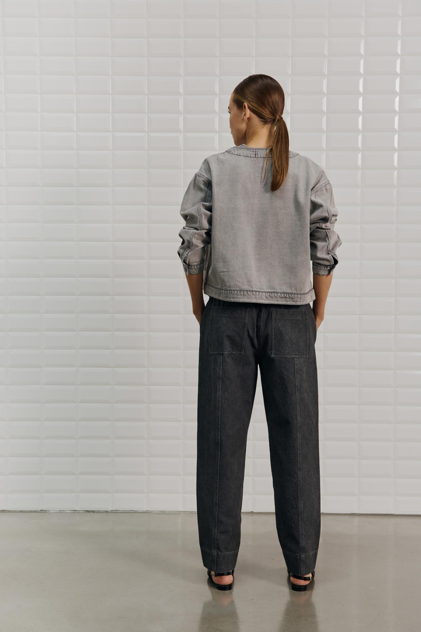 PENELOPE DENIM JACKET - SPRING GREY