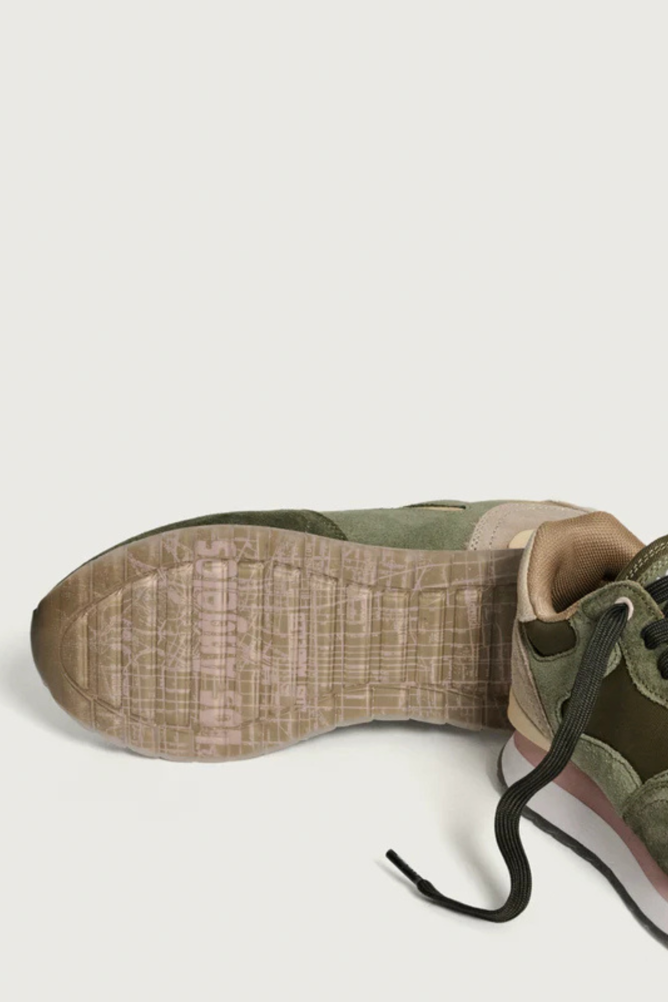CITY LOS ANGELES WOMEN SNEAKERS - GREEN/BEIGE/BROWN