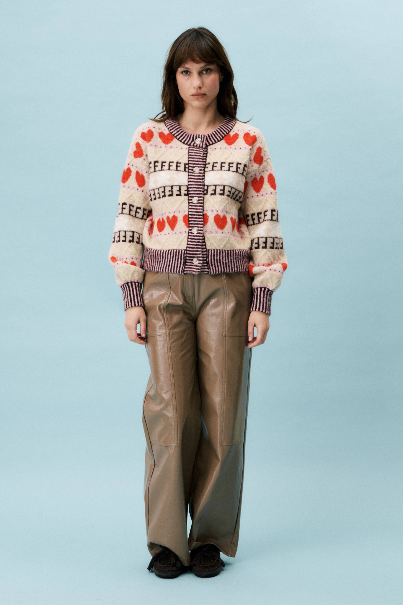 ALUCITE CARDIGAN - BEIGE