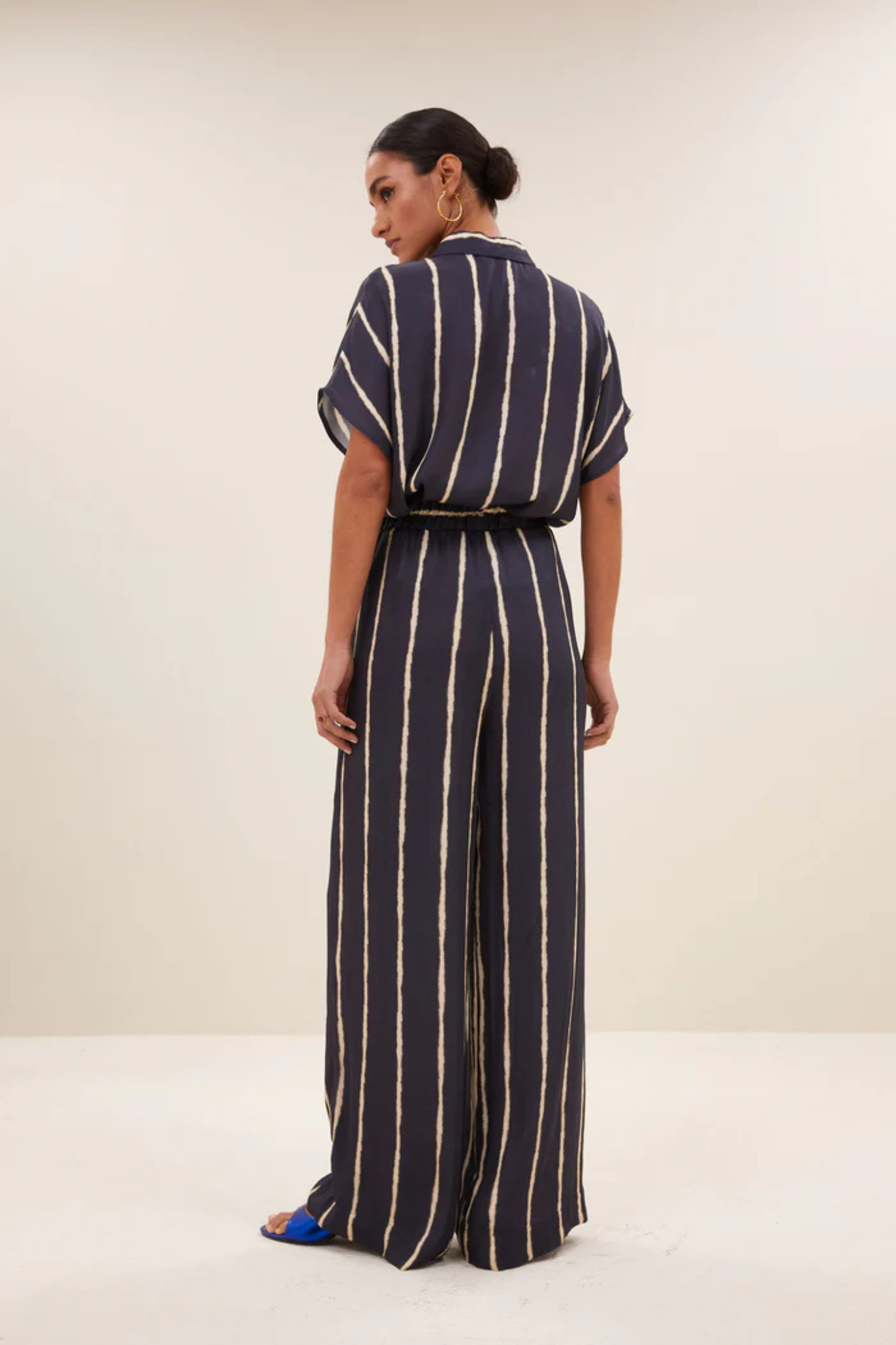 BENJI TIE DYE STRIPE PANTS - BLUE TIE DYE STRIPE