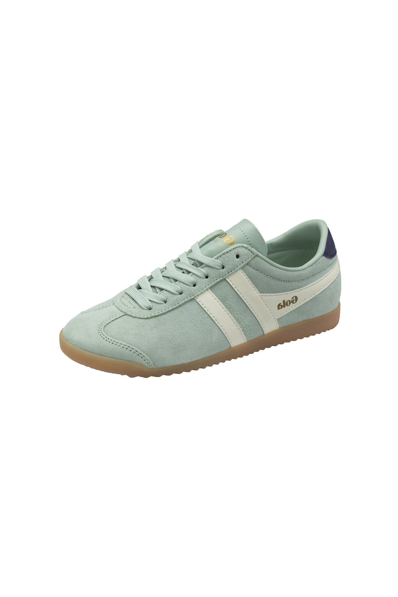 GOLA BULLET SUEDE - SURF/OFF WHITE/PALE GUM. Side view