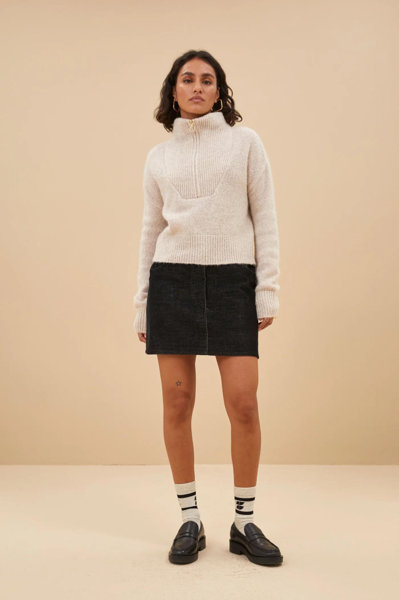 BOXY BEAU PULLOVER - CHALK