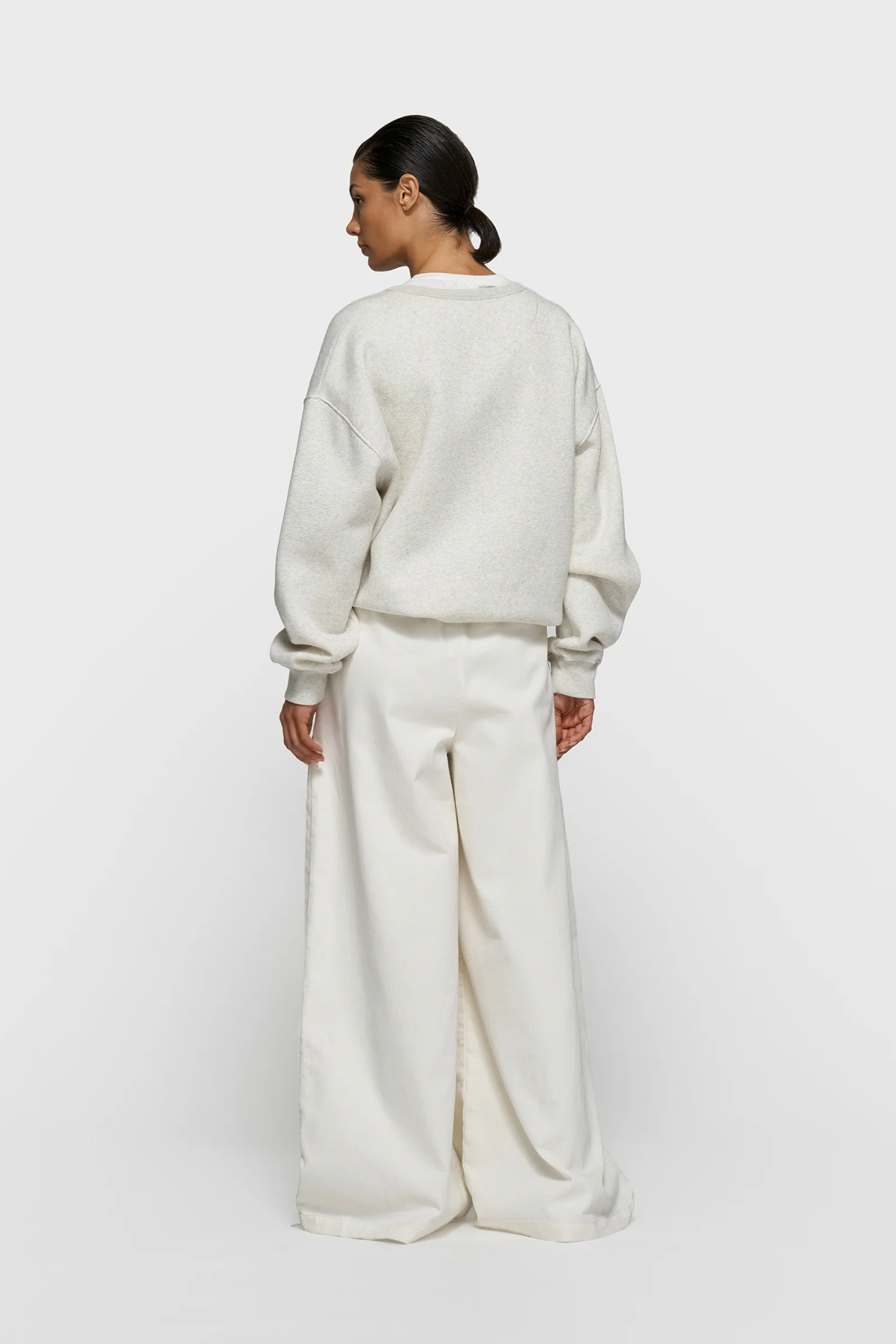 STATEMENT SWEATER - SOFT WHITE MELEE