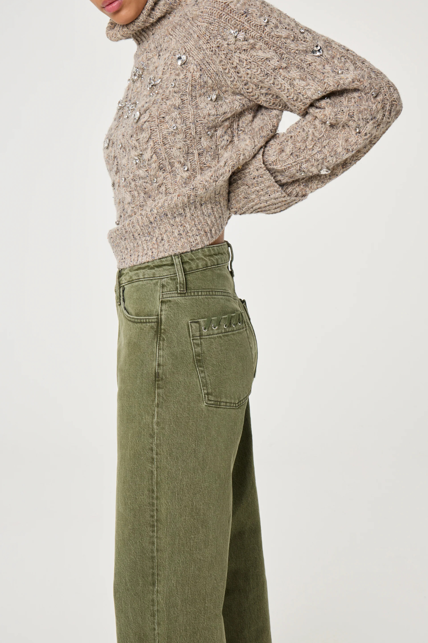 ZOE BOYFRIEND JEANS - MARTINI OLIVE