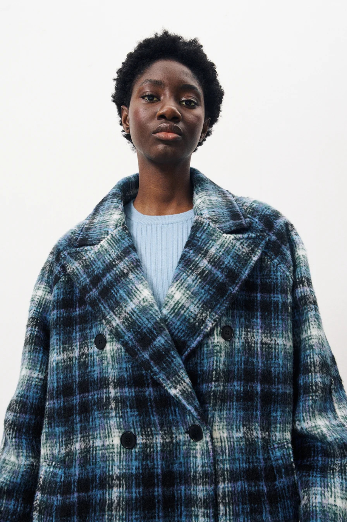 DELPHINA COAT - BLUE PETROL