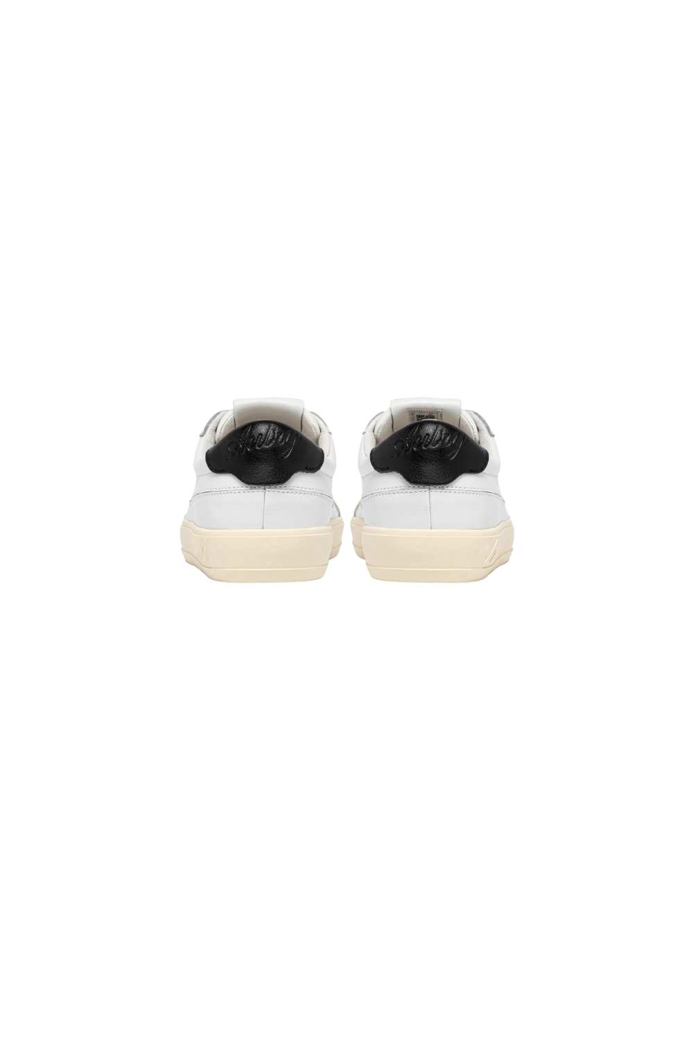 WINDSCAPE LOW SNEAKERS IN WHITE AND BLACK LEATHER