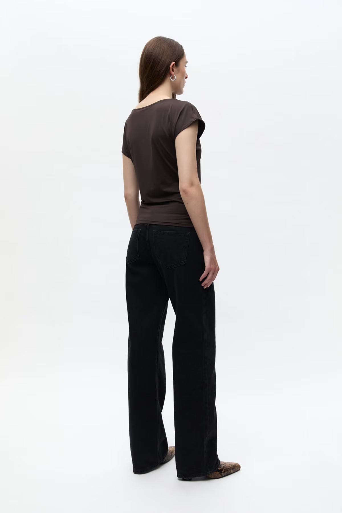 SCORPION WAIST SS TOP - CHOCOLATE TORTE