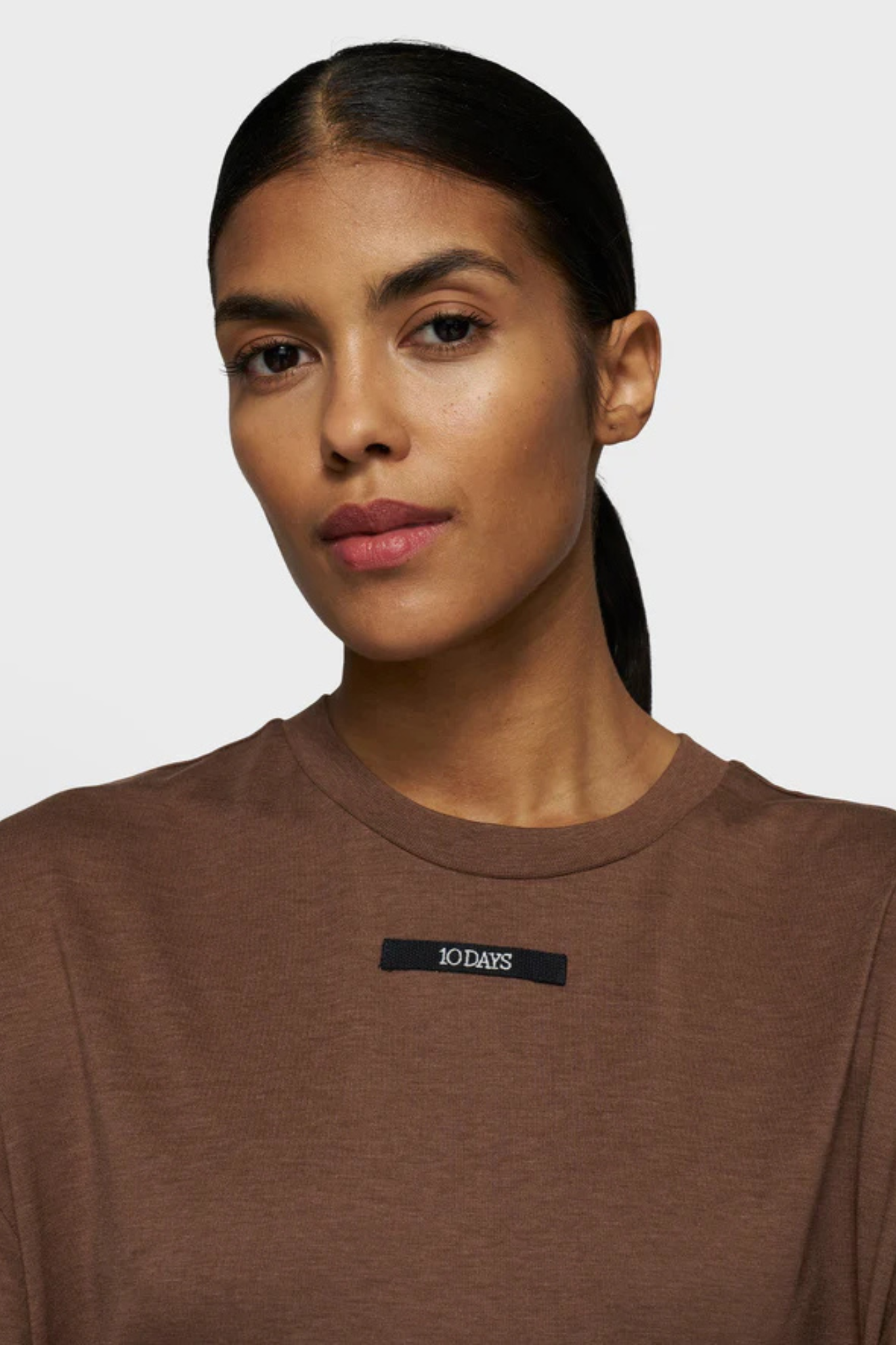 OVERSIZED JERSEY T-SHIRT - TRUFFLE