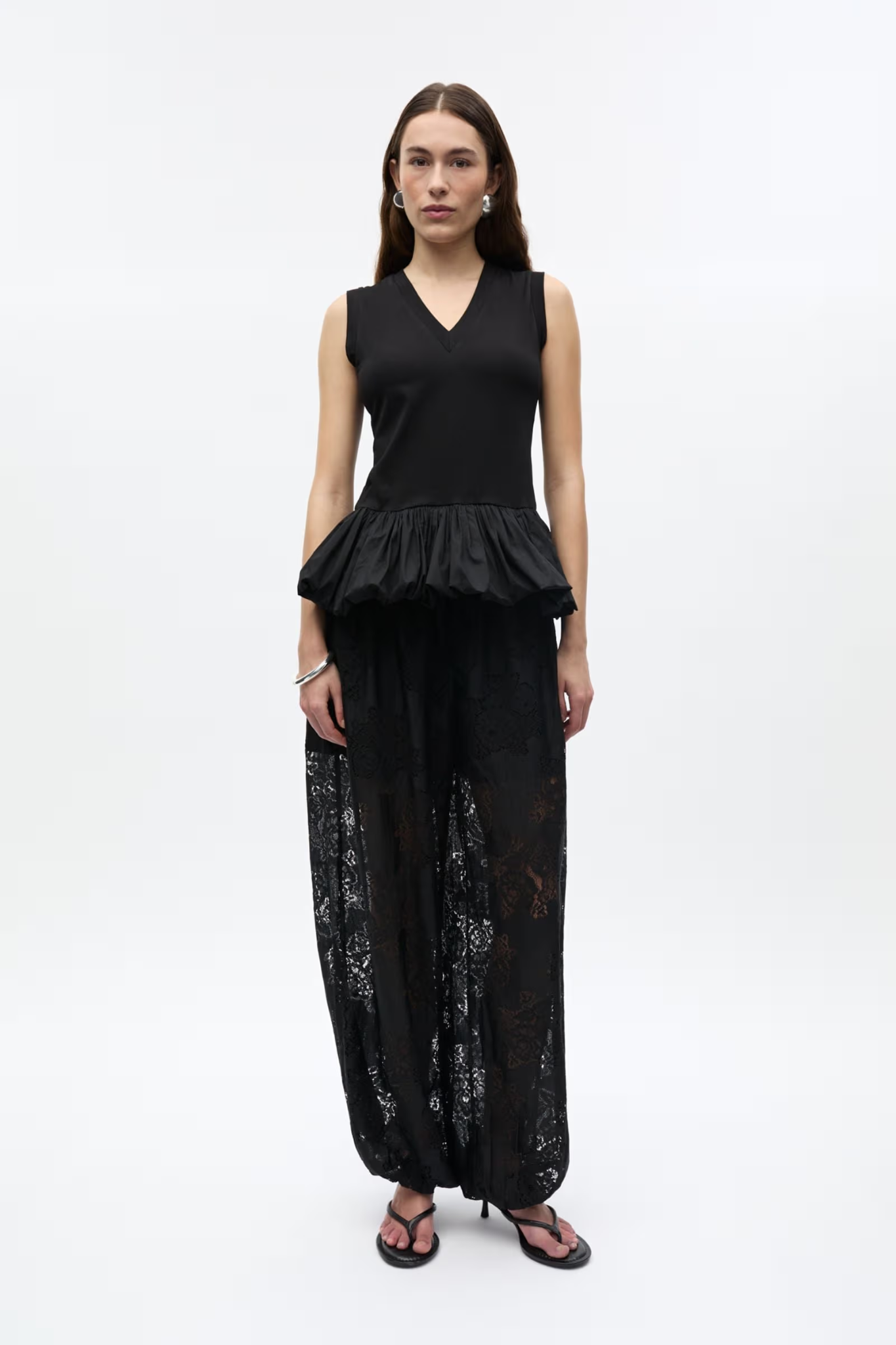 ALINA V-N TOP - BLACK