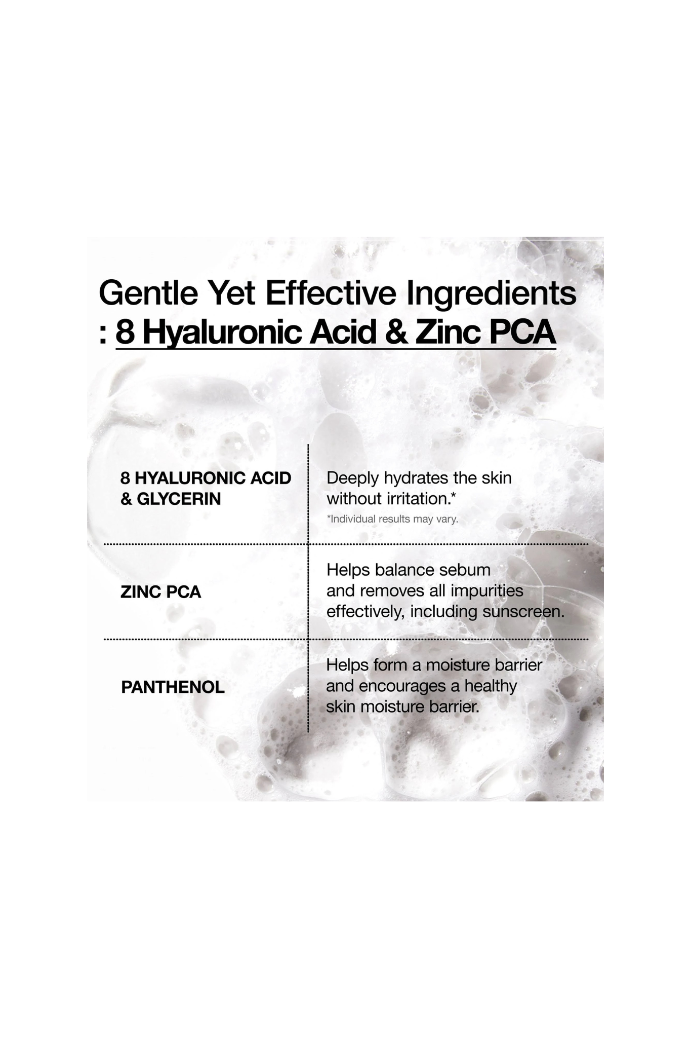 8 HYALURONIC ACID HYDRATING GENTLE FOAMING CLEANSER 150ML