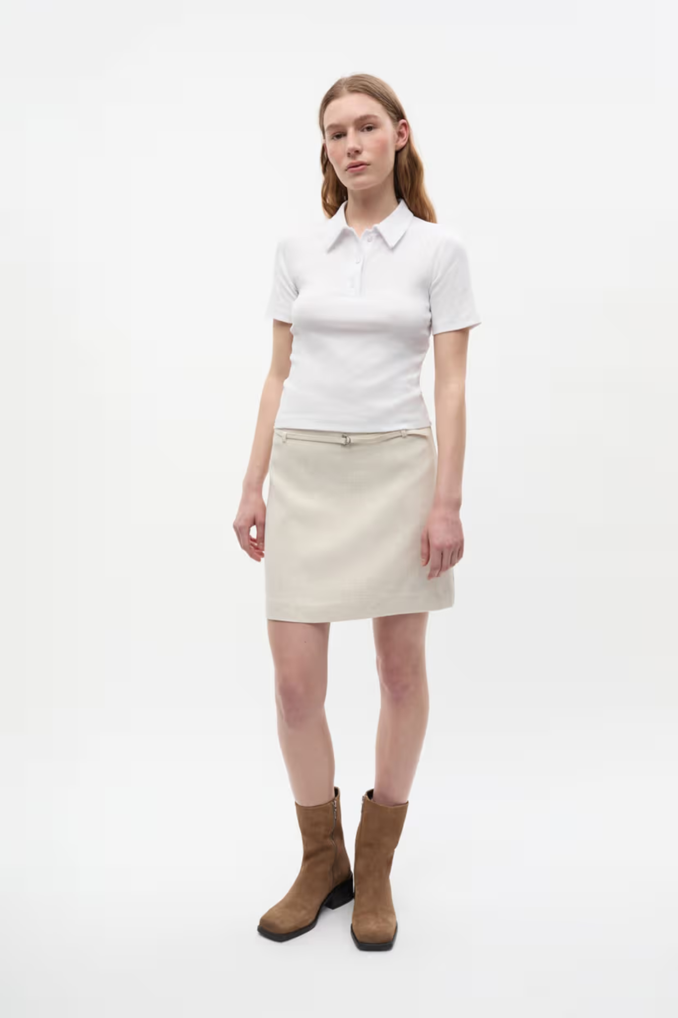 SNAPPIE SKIRT - LIGHT SAND MEL