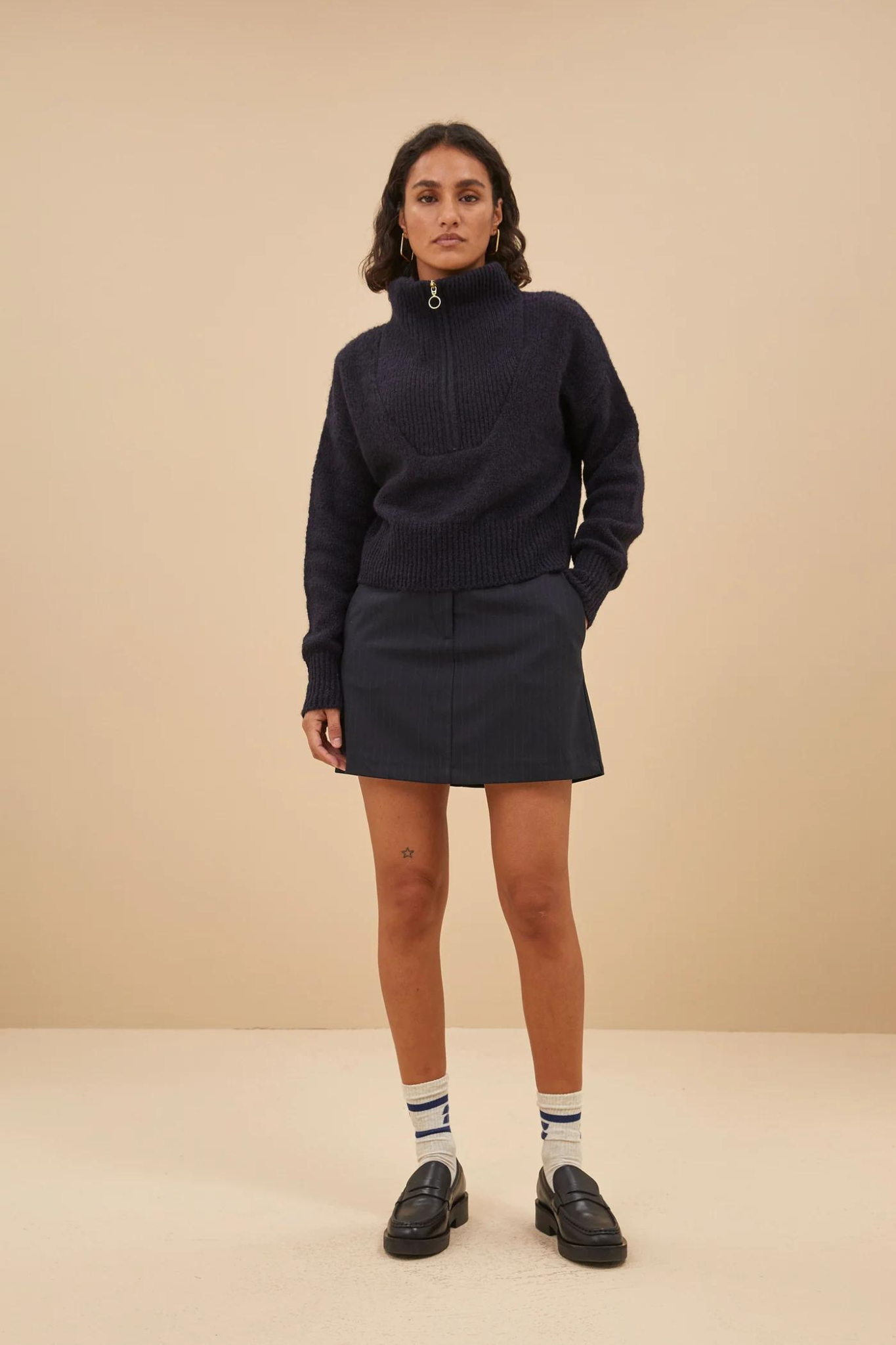 BOXY BEAU PULLOVER - MIDNIGHT