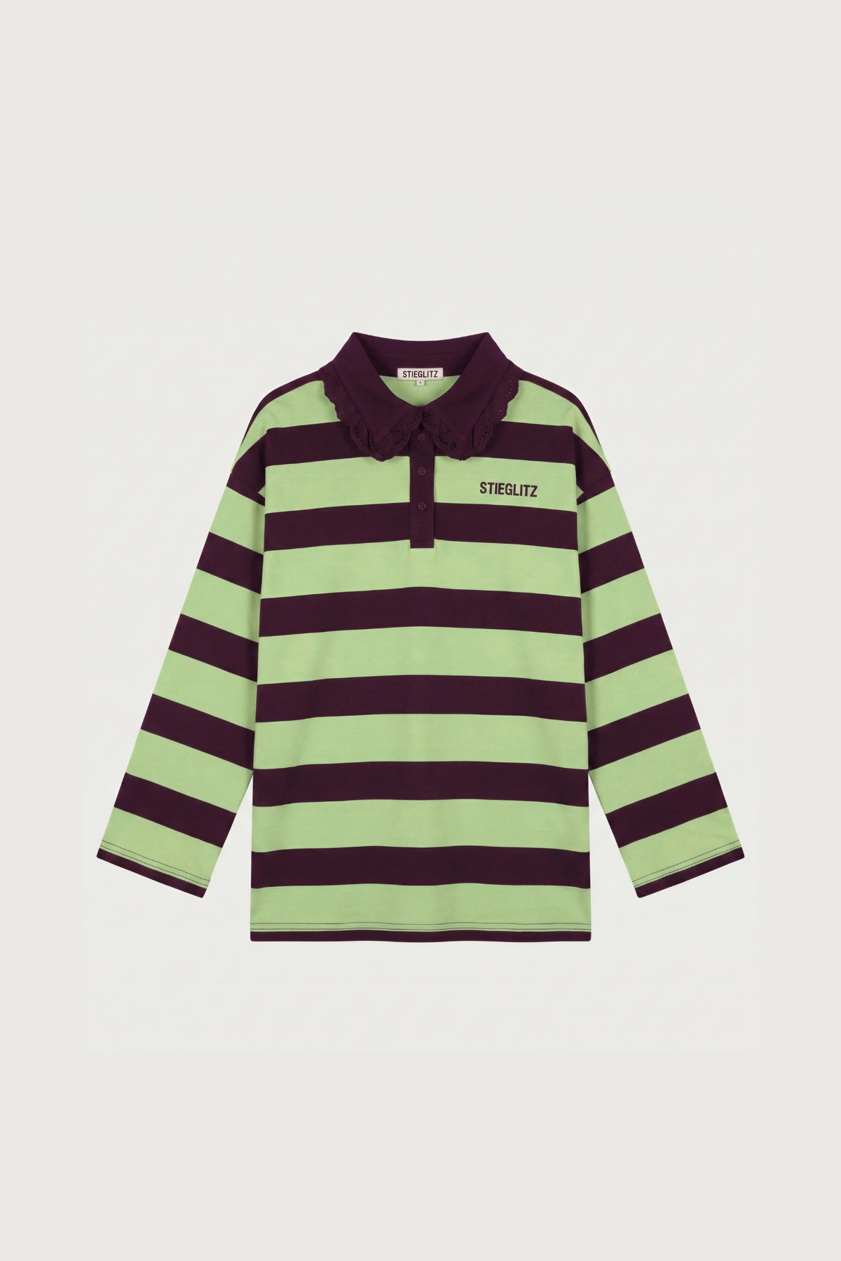 DANILA WIDE LONGSLEEVE POLO - GREEN