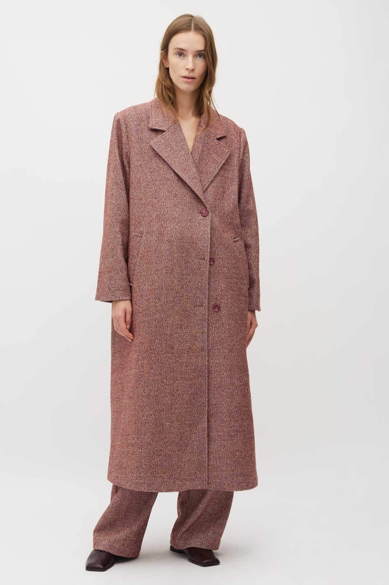 DYANI HAROLINE COAT - FIG MELANGE
