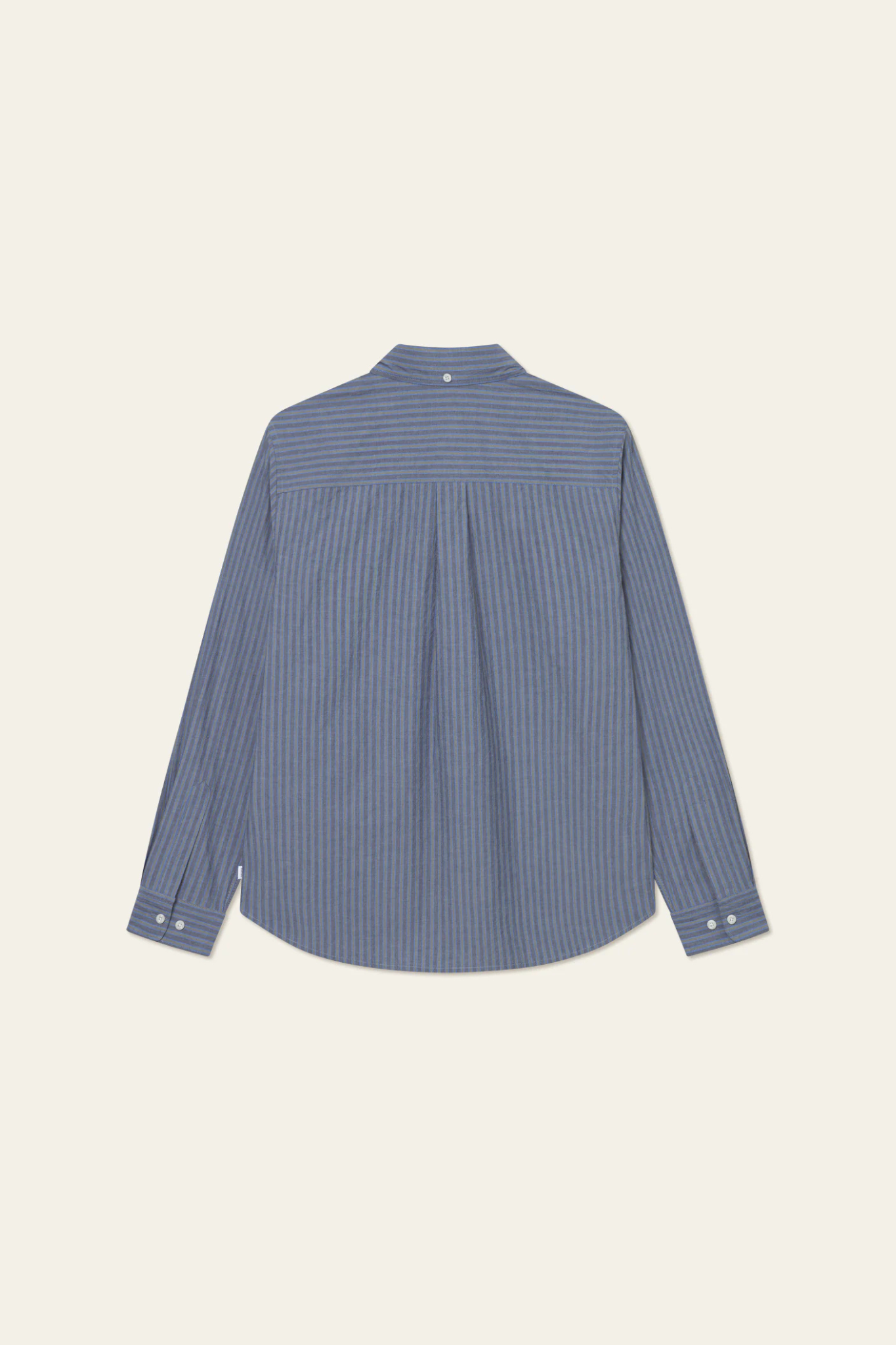 KENT STRIPE POPLIN SHIRT - DARK NAVY