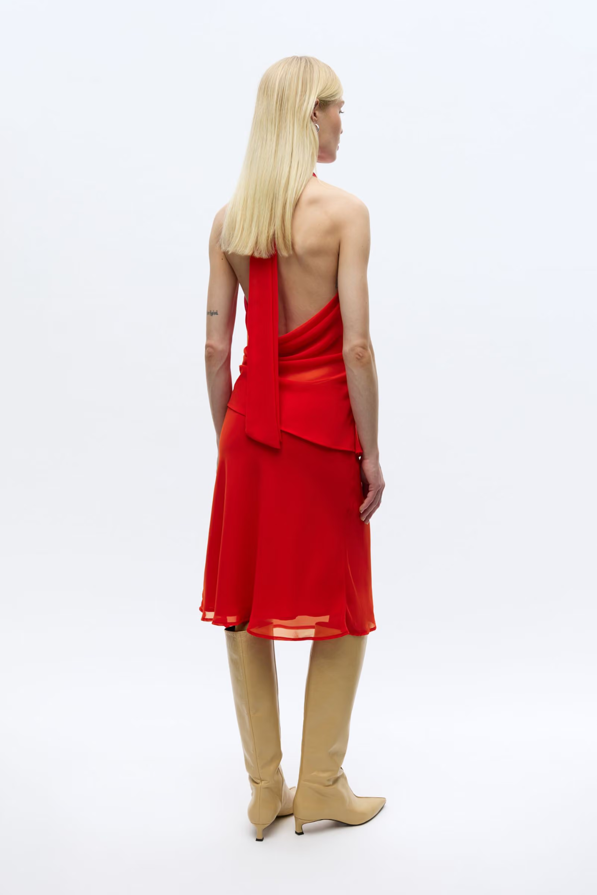 YARSI SKIRT AOP - FIERY RED