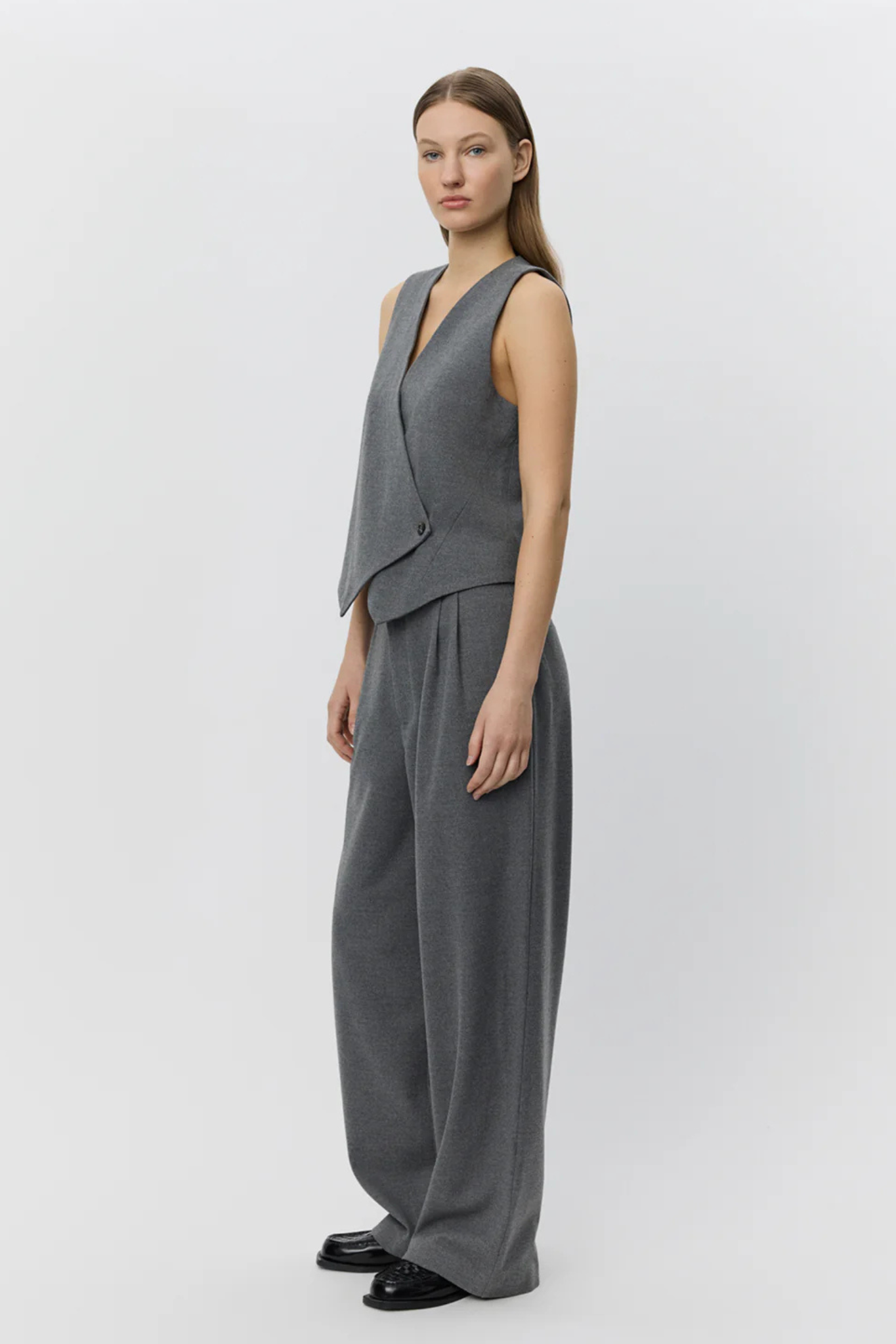 VIRGINIA VEST - GREY MEL