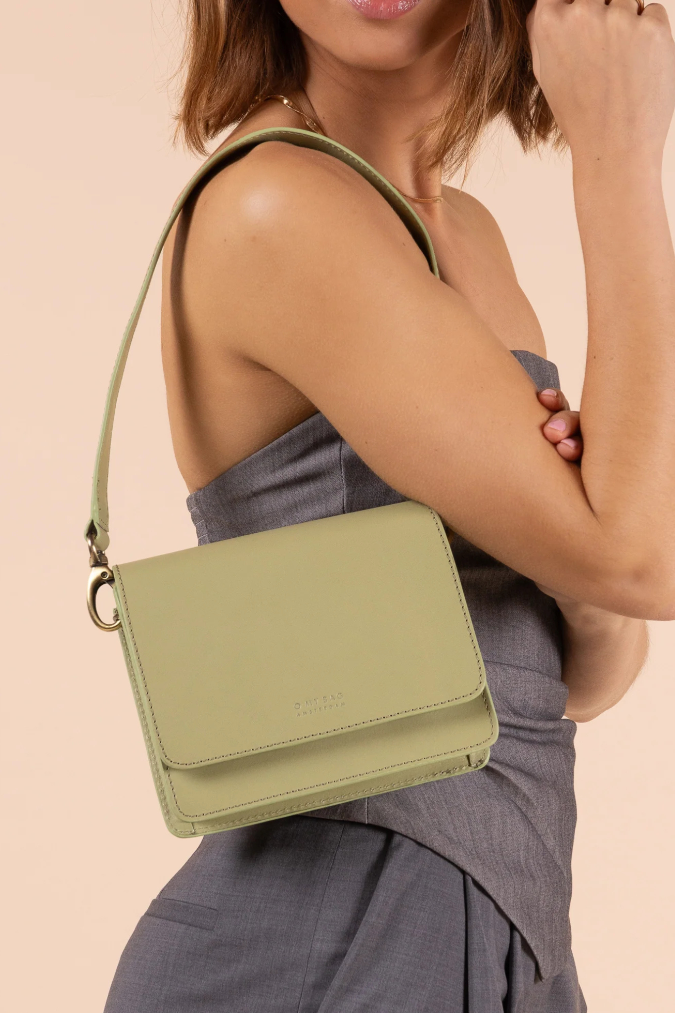 AUDREY MINI BAG - TEA GREEN CLASSIC LEATHER