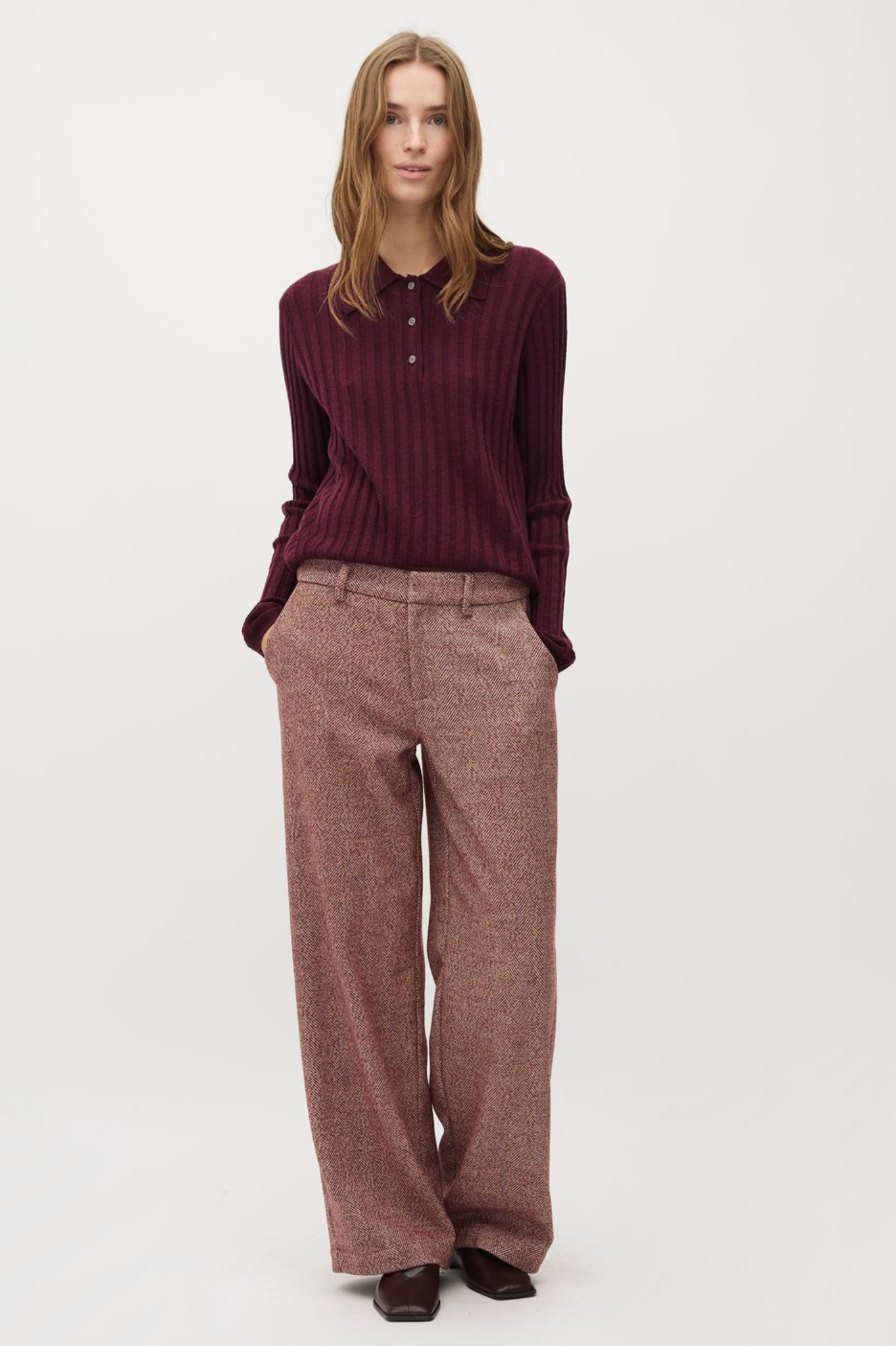 TARRINA HAROLINE PANTS - FIG MELANGE