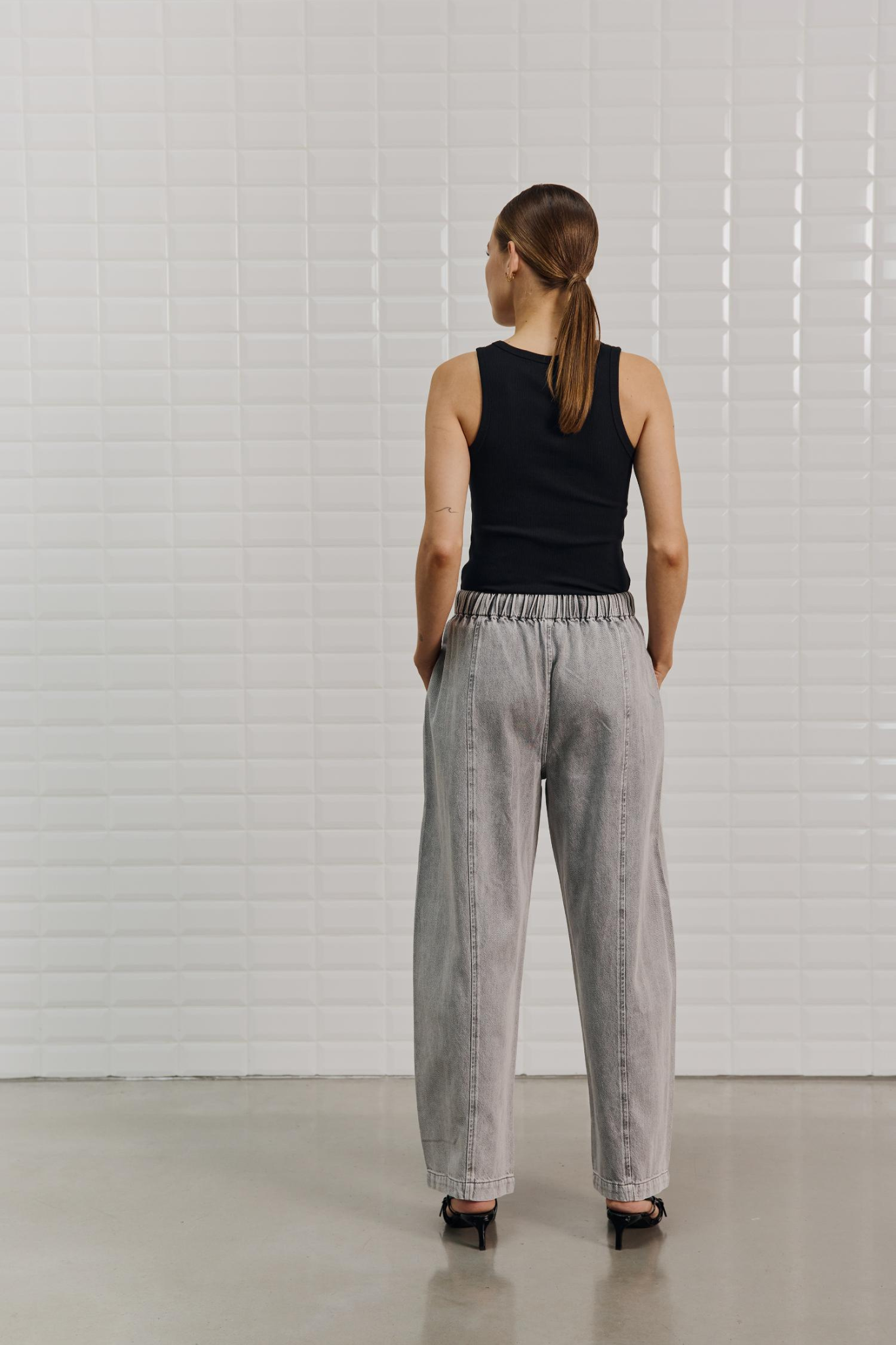 PENELOPE DENIM PANT - SPRING GREY