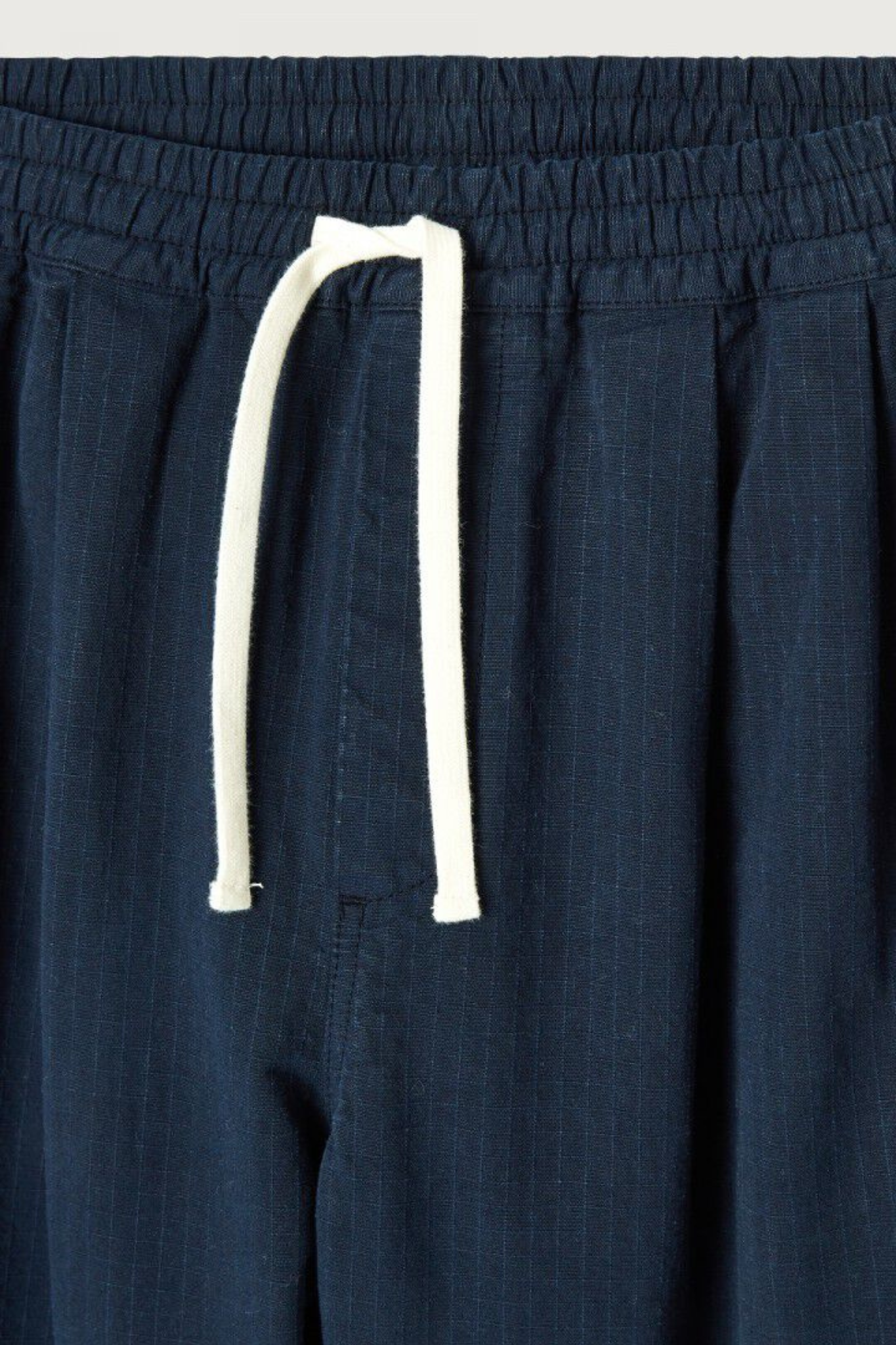 American Vintage rygybay pants in navy. Close front view