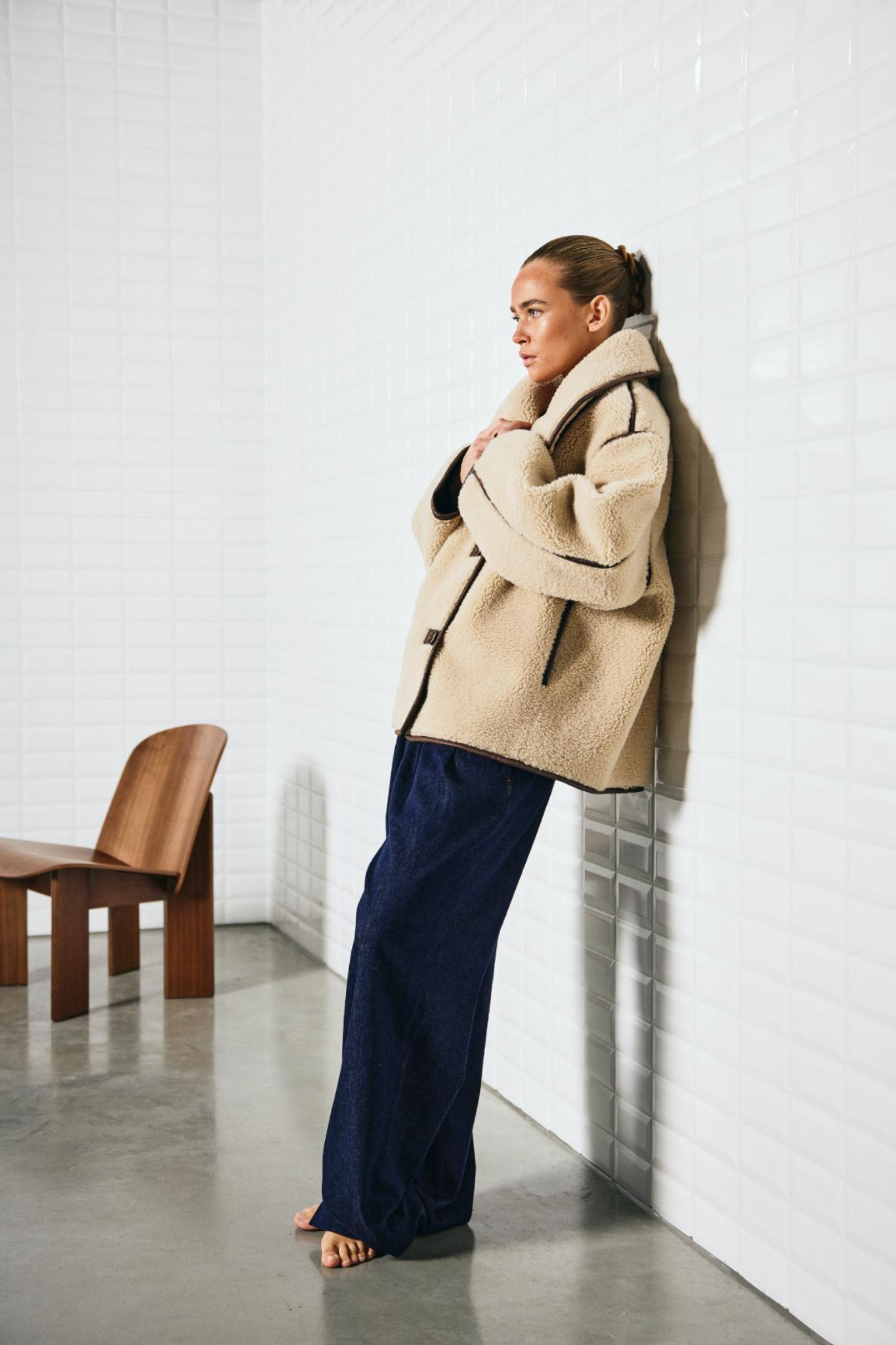 DAJANA PILE JACKET - BIRCH