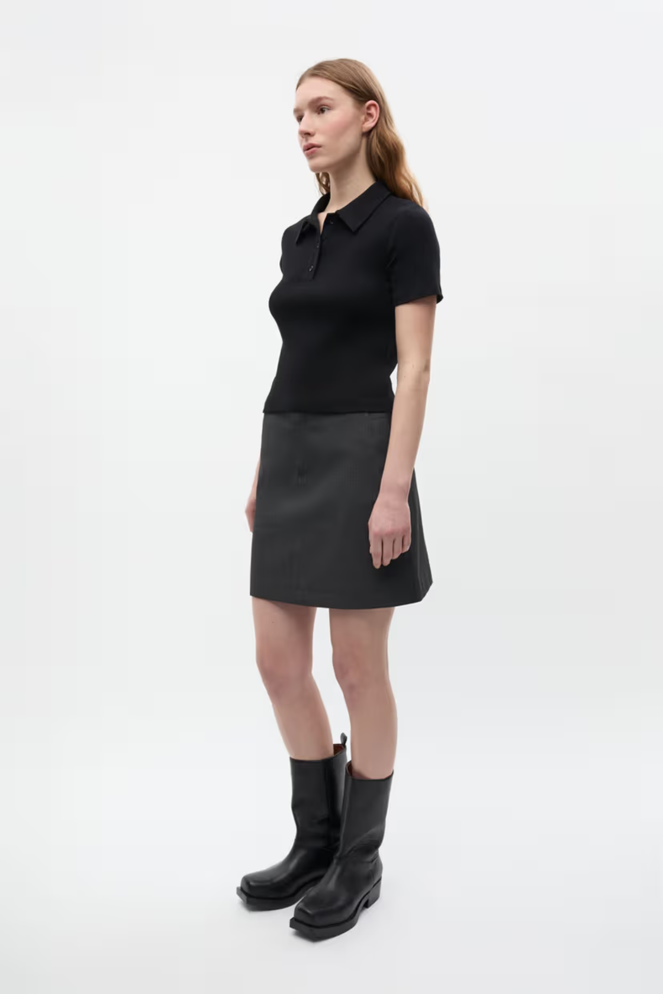 ALESSIA SKIRT - DARK GREY MEL